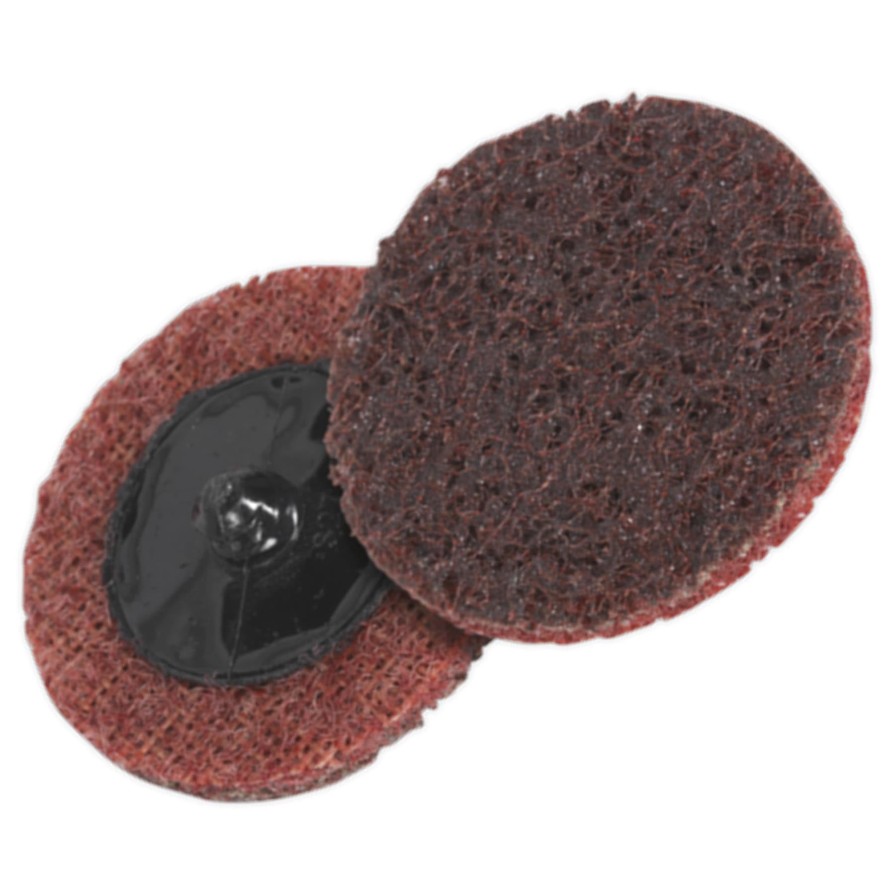 Sealey Quick-Change Preparation Pad 50mm Medium Pack of 10