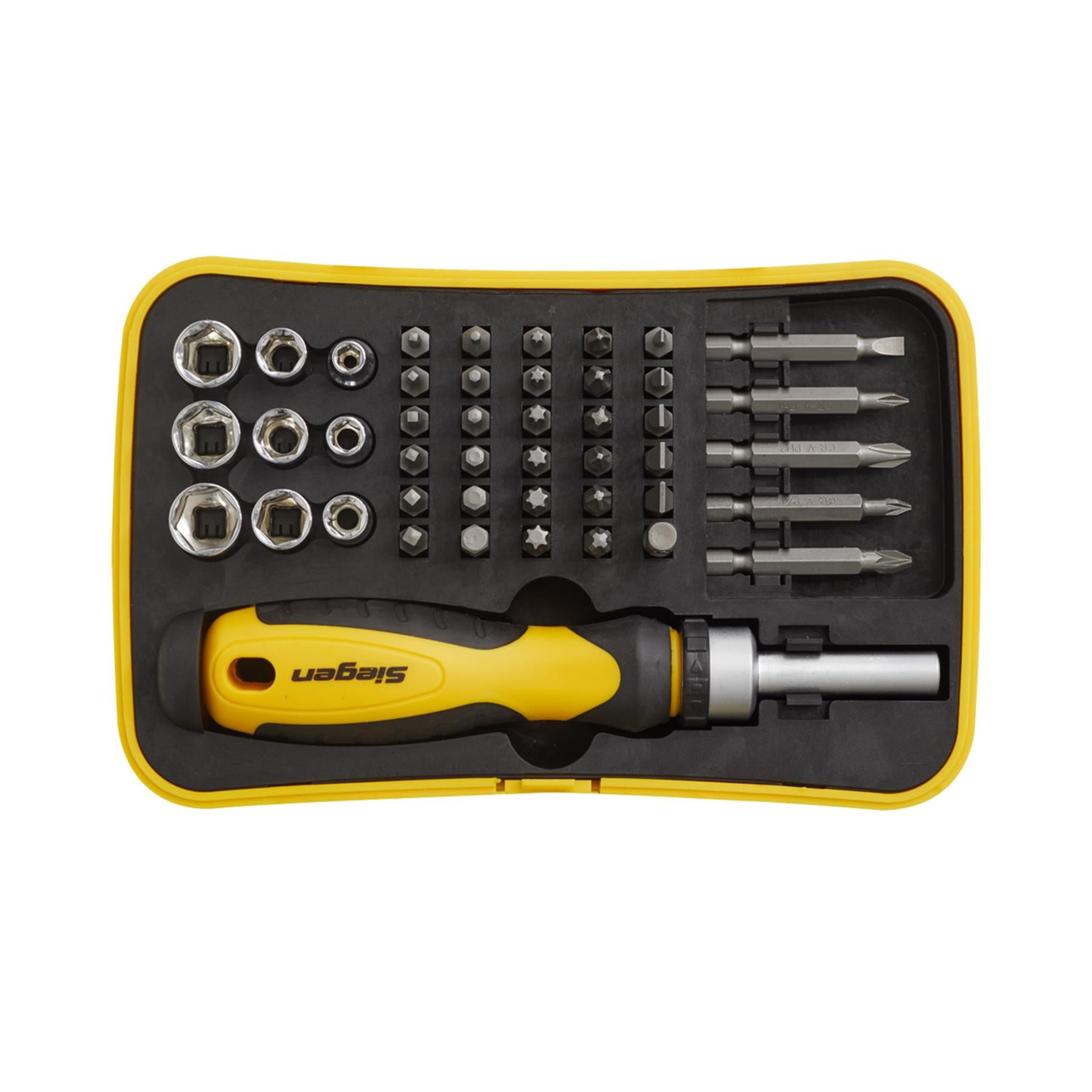 Sealey Socket & Bit Set 45pc Ratchet Screwdriver