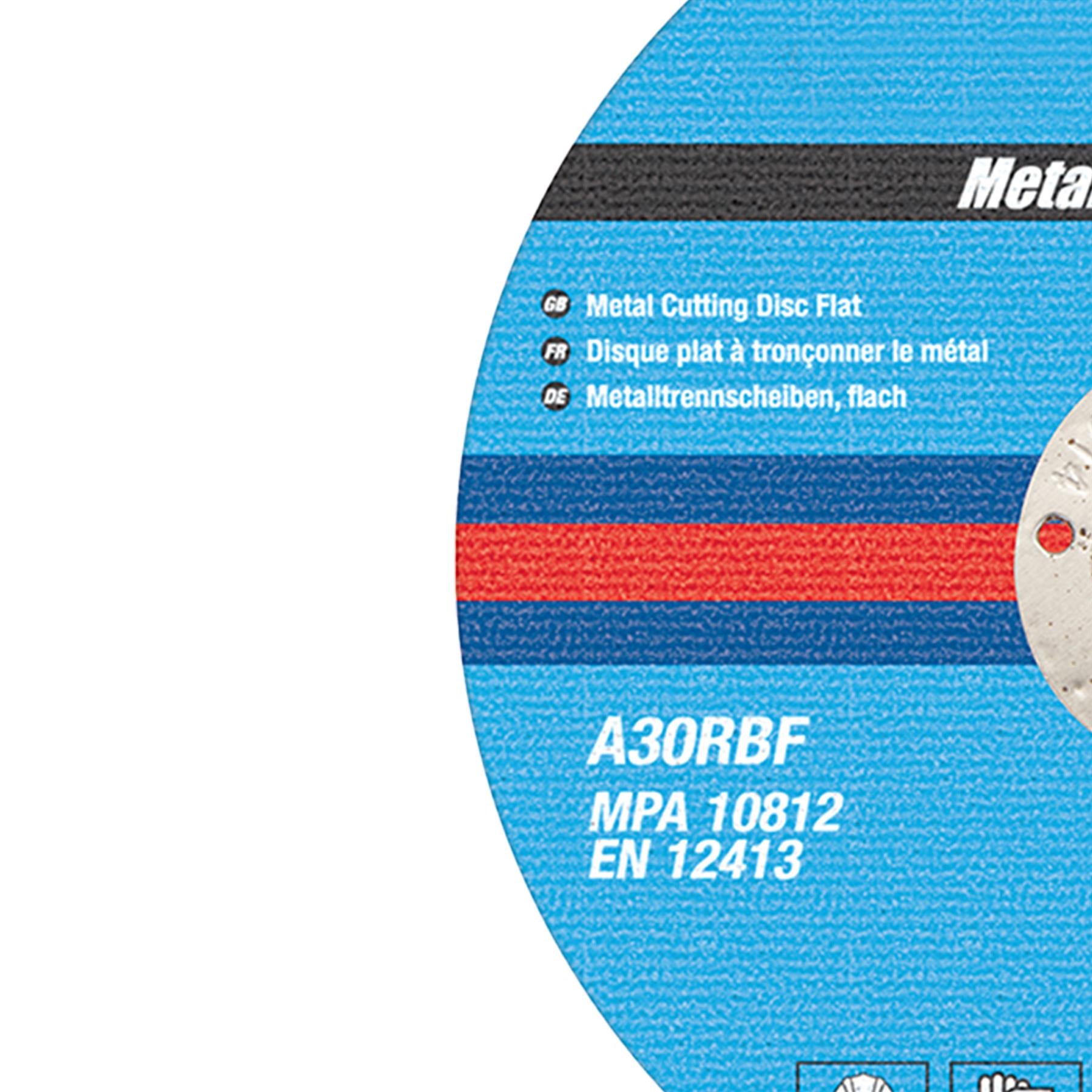 Metal Cutting Discs, Flat, Angle Grinder, 125mm X 3mm, Steel, Grinding 10Pk