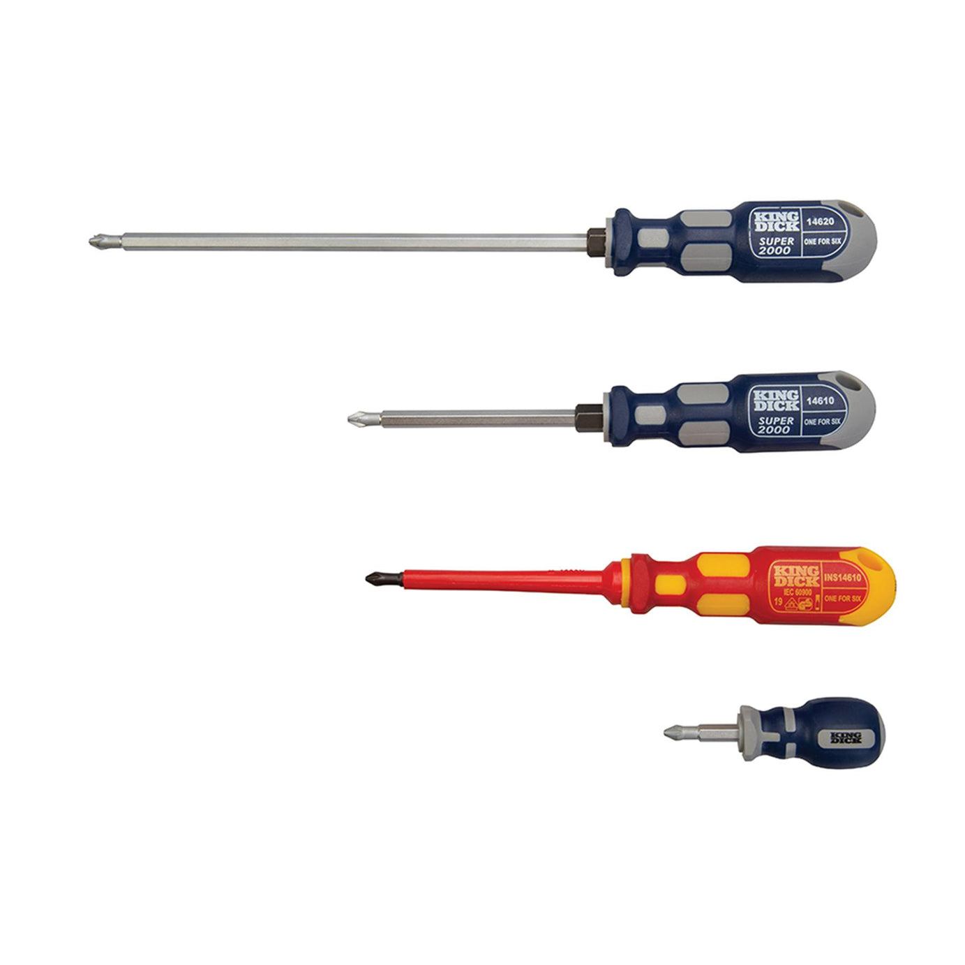 King Dick 1 for 6 Screwdriver Gift Set 4pce Phillips / PZ