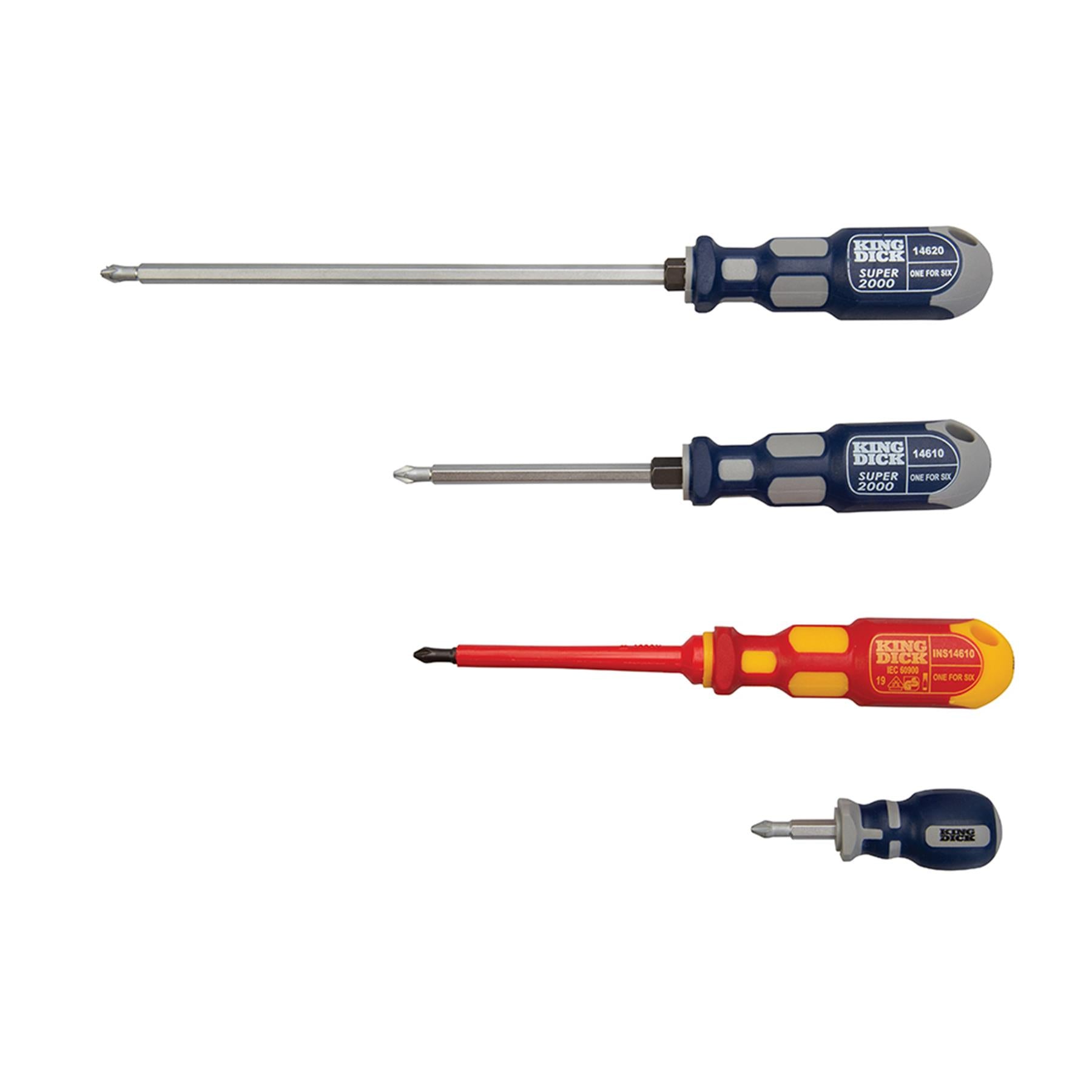 King Dick 1 for 6 Screwdriver Gift Set 4pce Phillips / PZ