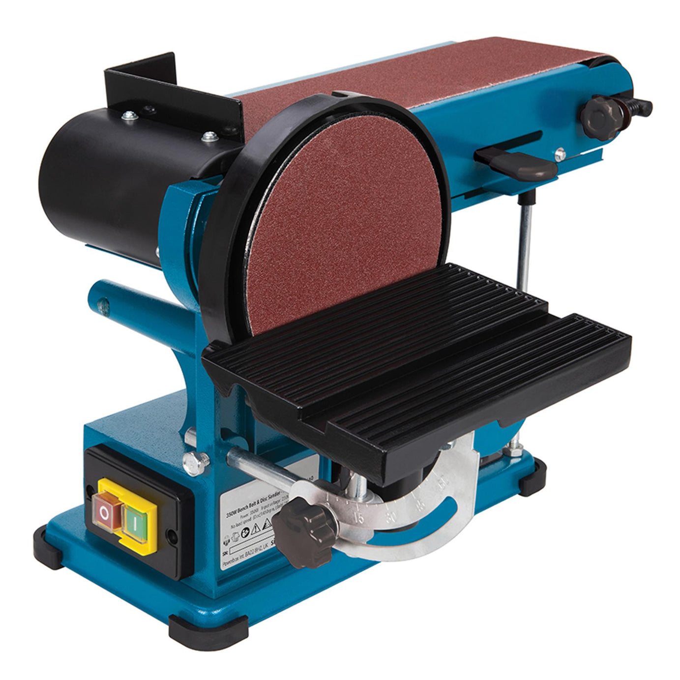 Heavy Duty 350W Bench Belt & Disc Sander 390mm Woodwork Long-Life Motor