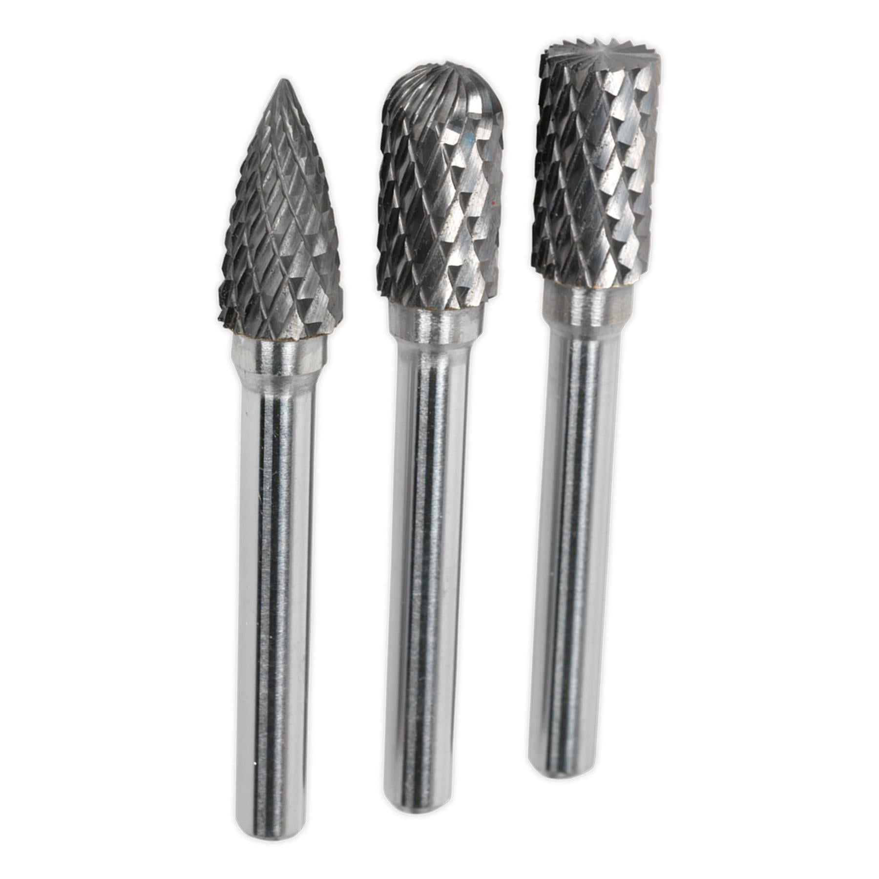 Sealey Tungsten Carbide Rotary Burr Set 3pc