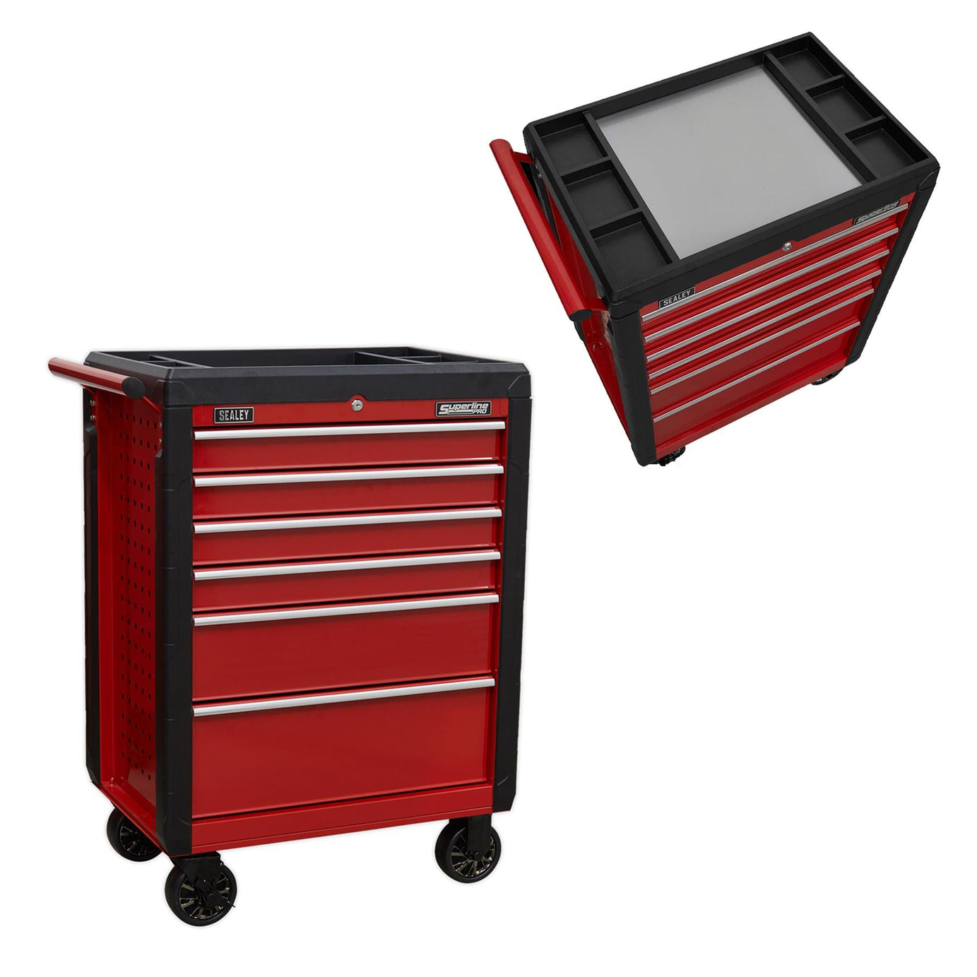Sealey Rollcab 6 Drawer with Ball Bearing Slides Red AP3406