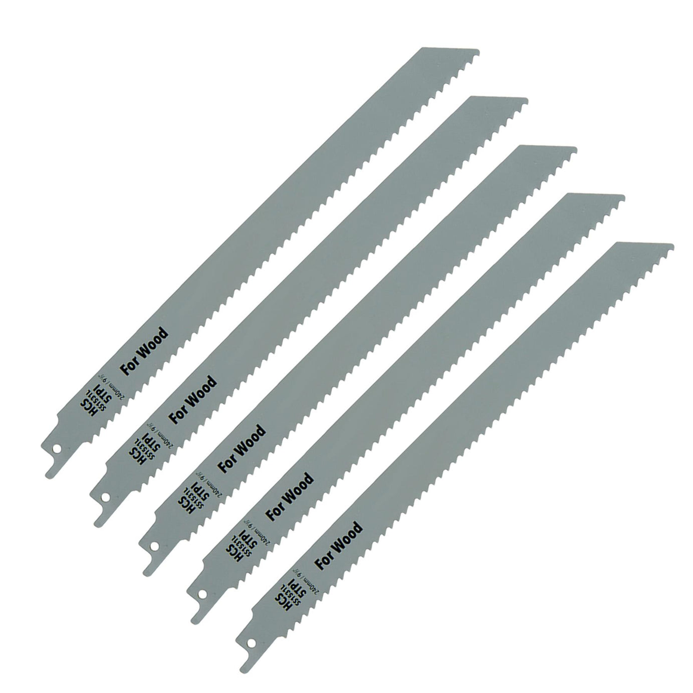 Quality 5 X Reciprocating Saw Blades 5 Tpi 240mm DIY