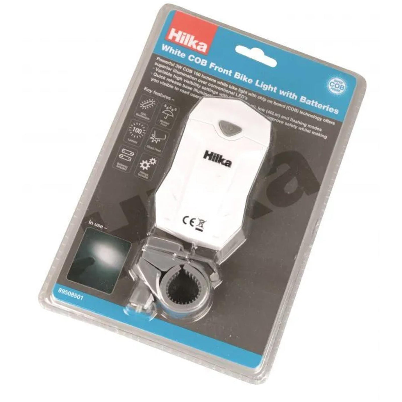 White COB Front Bike Light