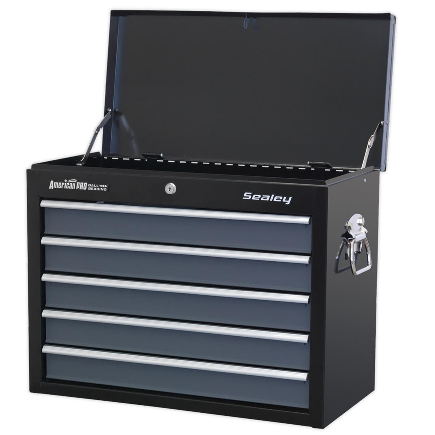 Sealey Topchest 5 Drawer with Ball Bearing Slides - Black/Grey