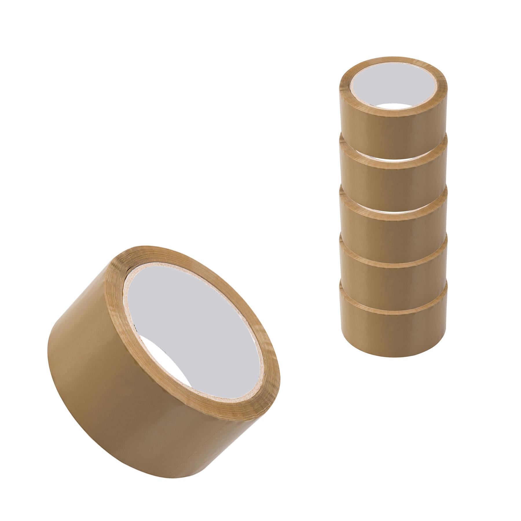 Fixman Brown 6pk Parcel Packing Tape Carton Sealing 48mmX66m Cellotape Packaging
