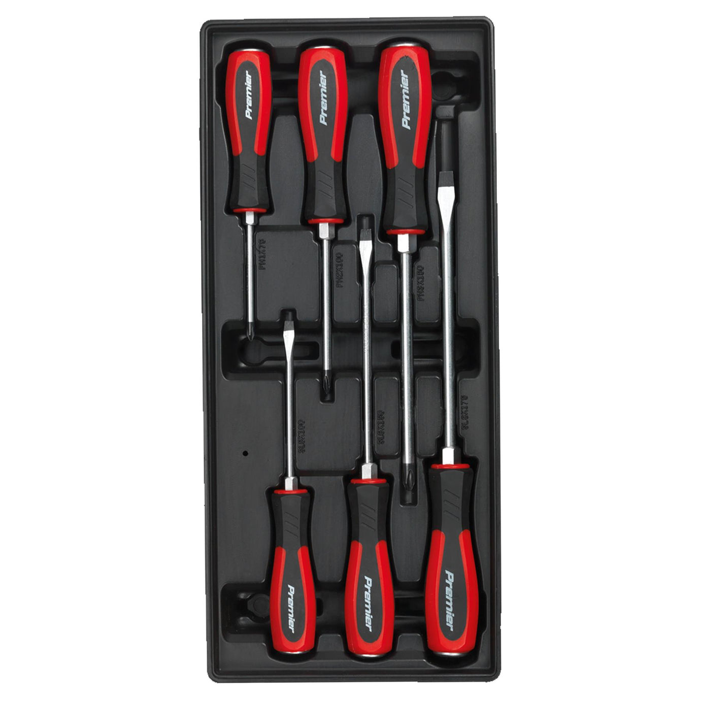 Tool Tray with Hammer-Thru Screwdriver Set 6pc Sealey