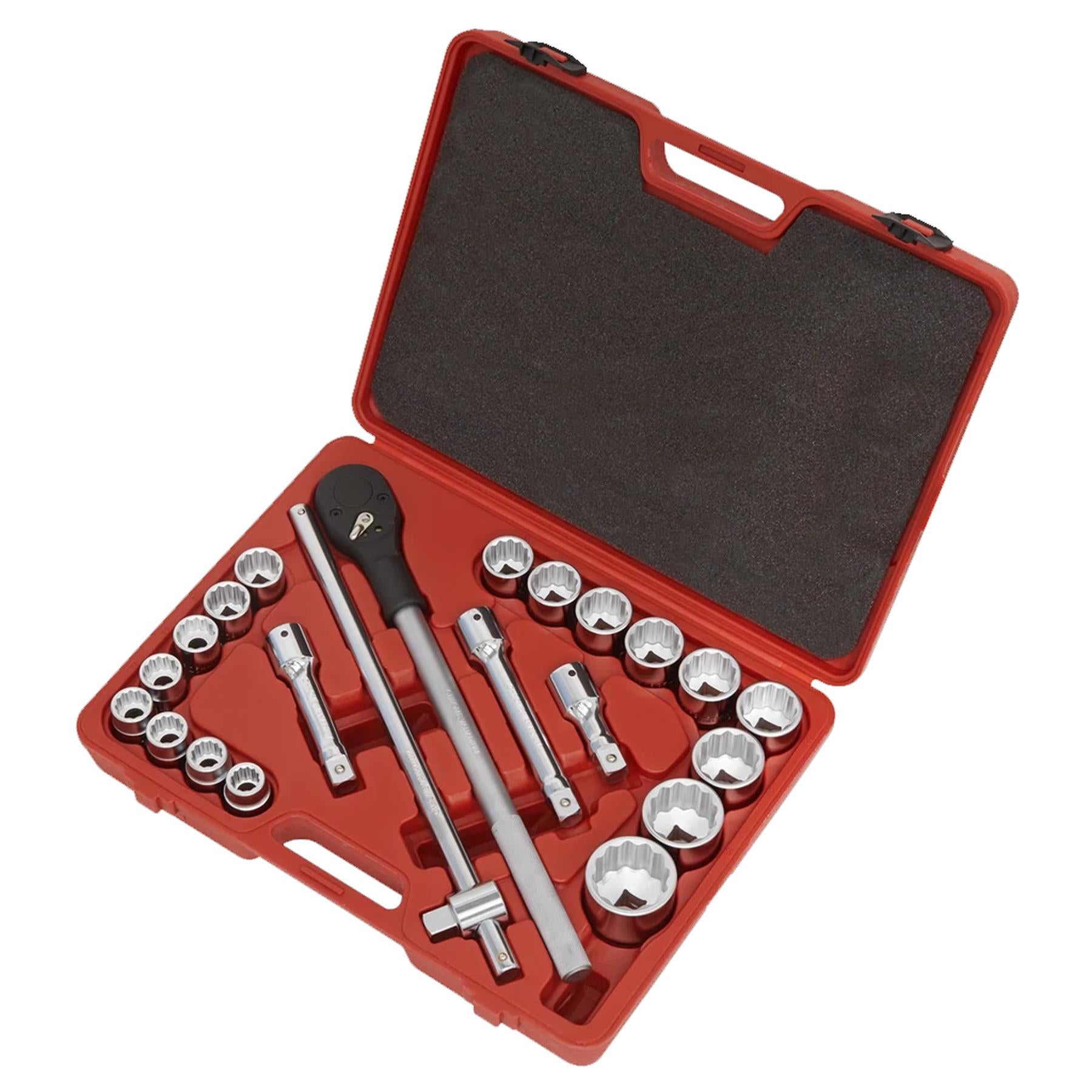 Sealey Socket Set 22pc 3/4"Sq Drive 12-point WallDrive Metric