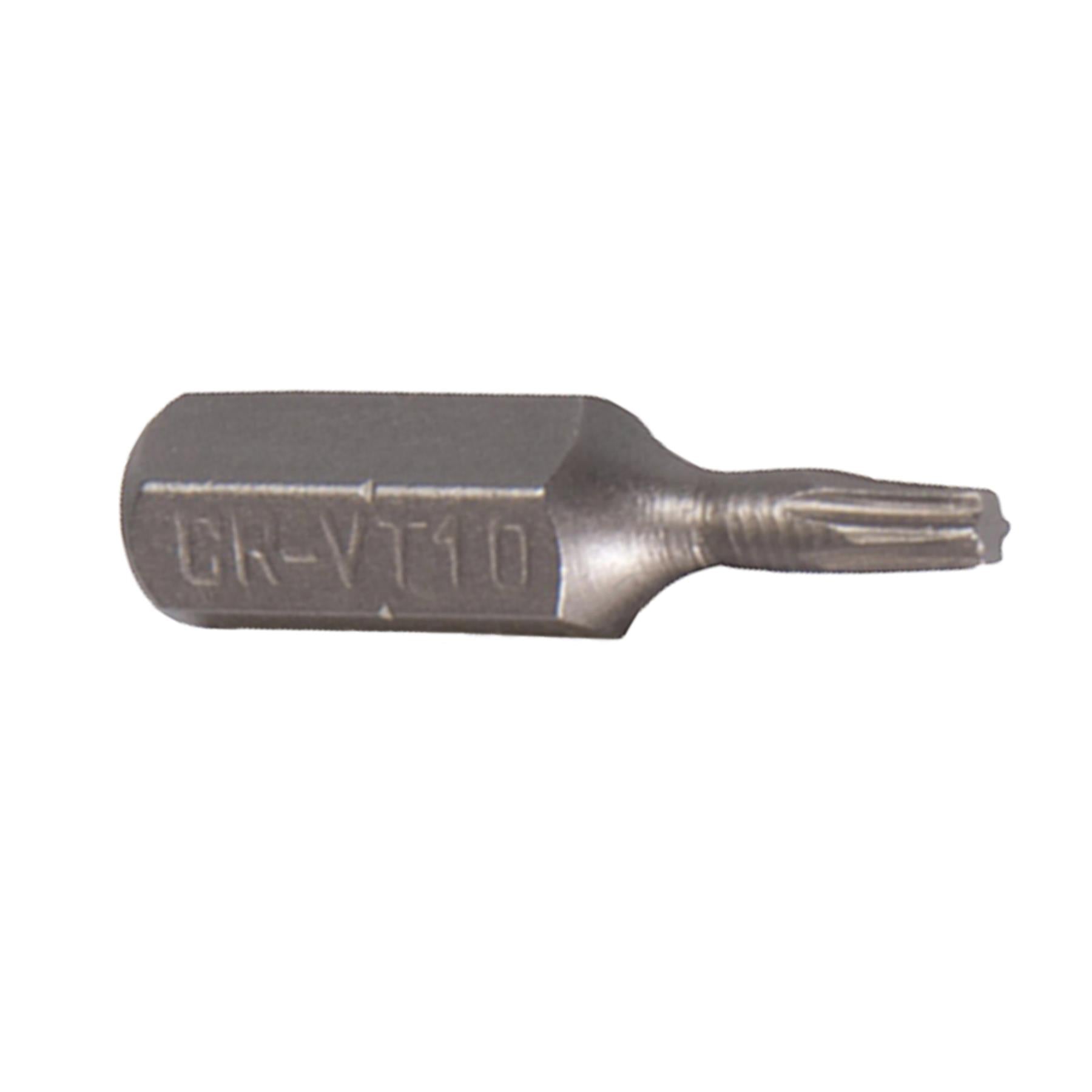 10Pk Torx CRV Screwdriver Bits T10 Chrome Vanadium 1/4" Hex Drive Drive DIY