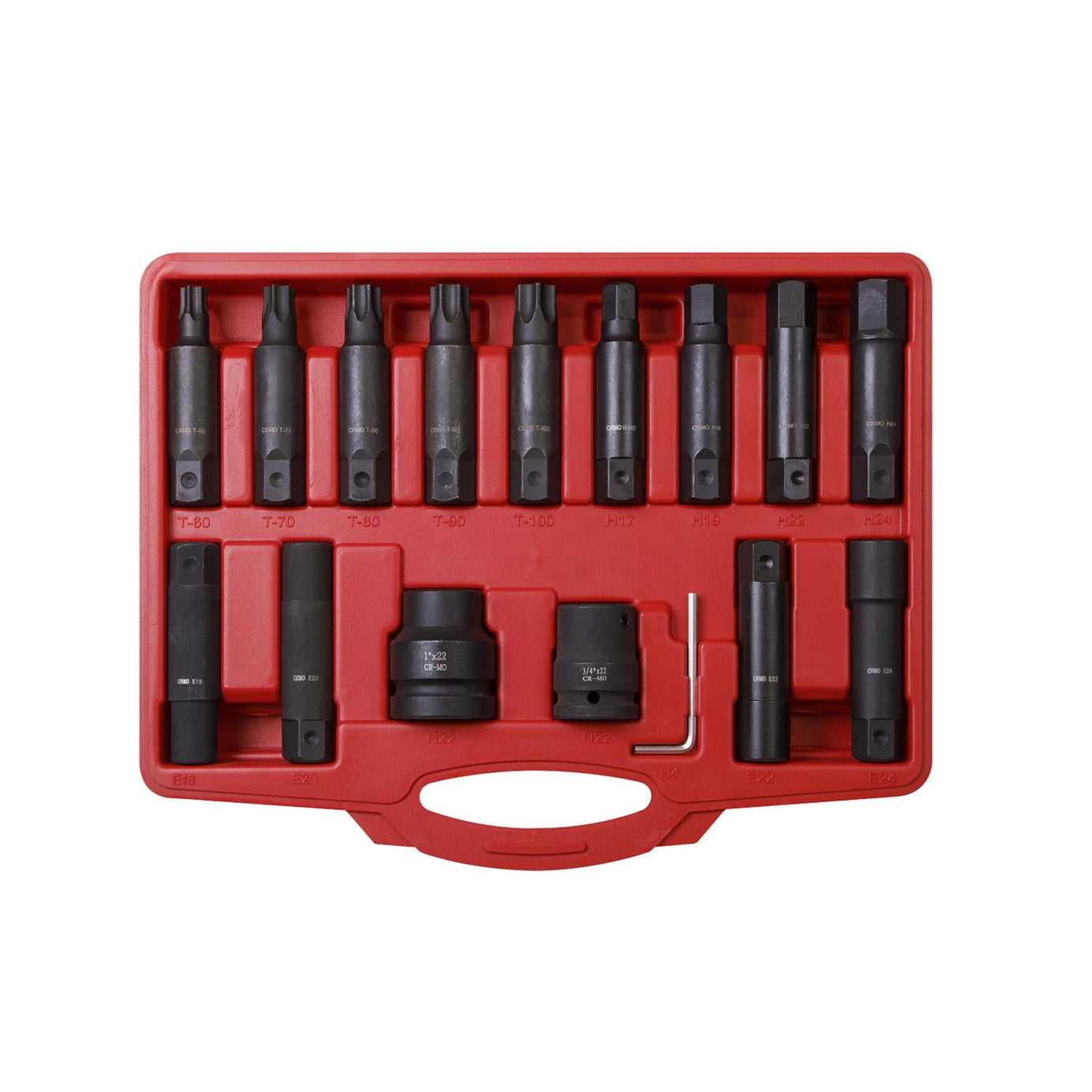 Sealey Impact Hex, TRX-Star*(M&F) Socket Bit Set 16pc 3/4"&1"Sq Dr