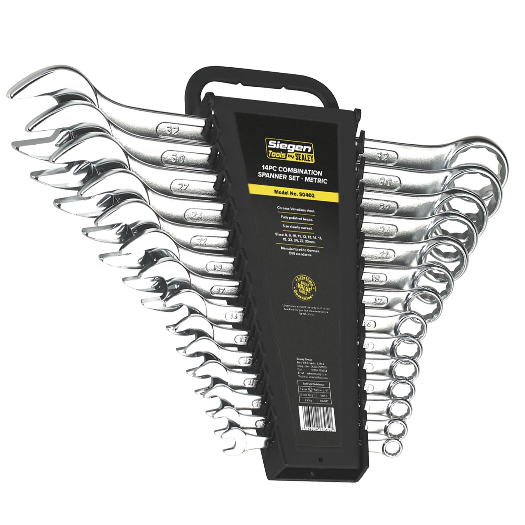 Sealey Combination Spanner Set 14pc Metric