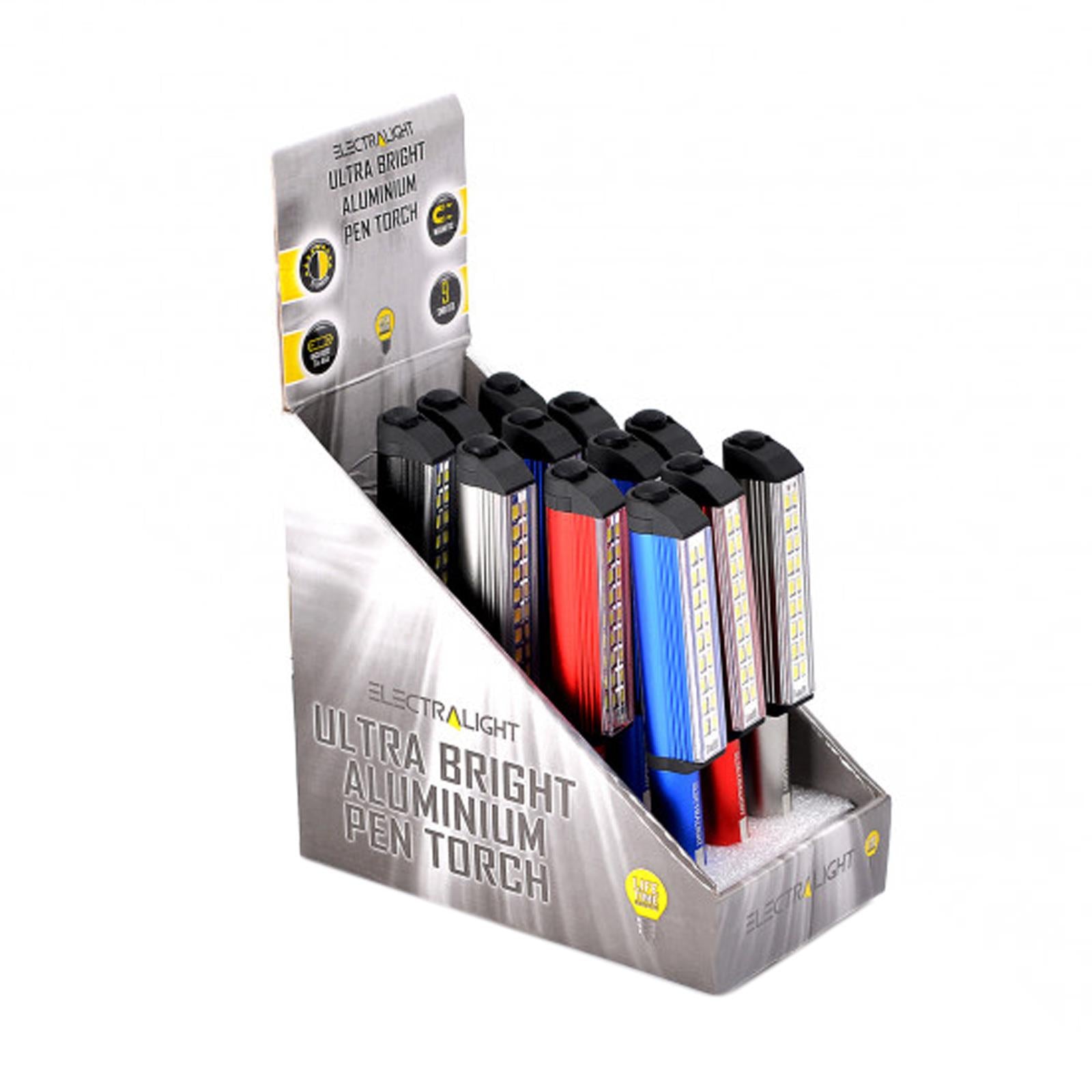 BlueSpot Electralight Ultra Bright Magnetic SMD Pocket Pen Torch Light with Batteries