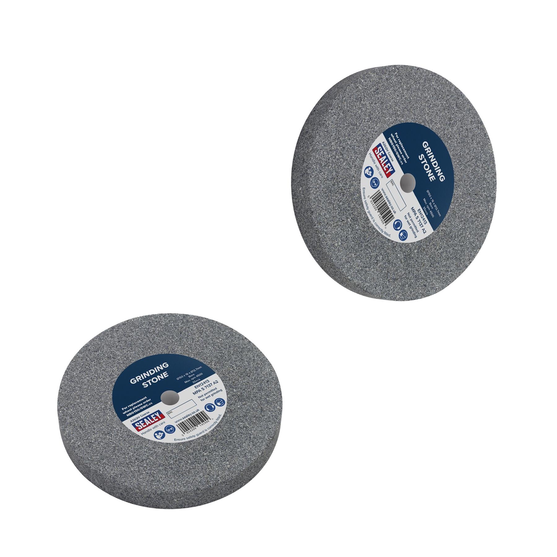 Sealey Grinding Stone Ø150 x 16mm Ø13mm Bore A36Q Coarse