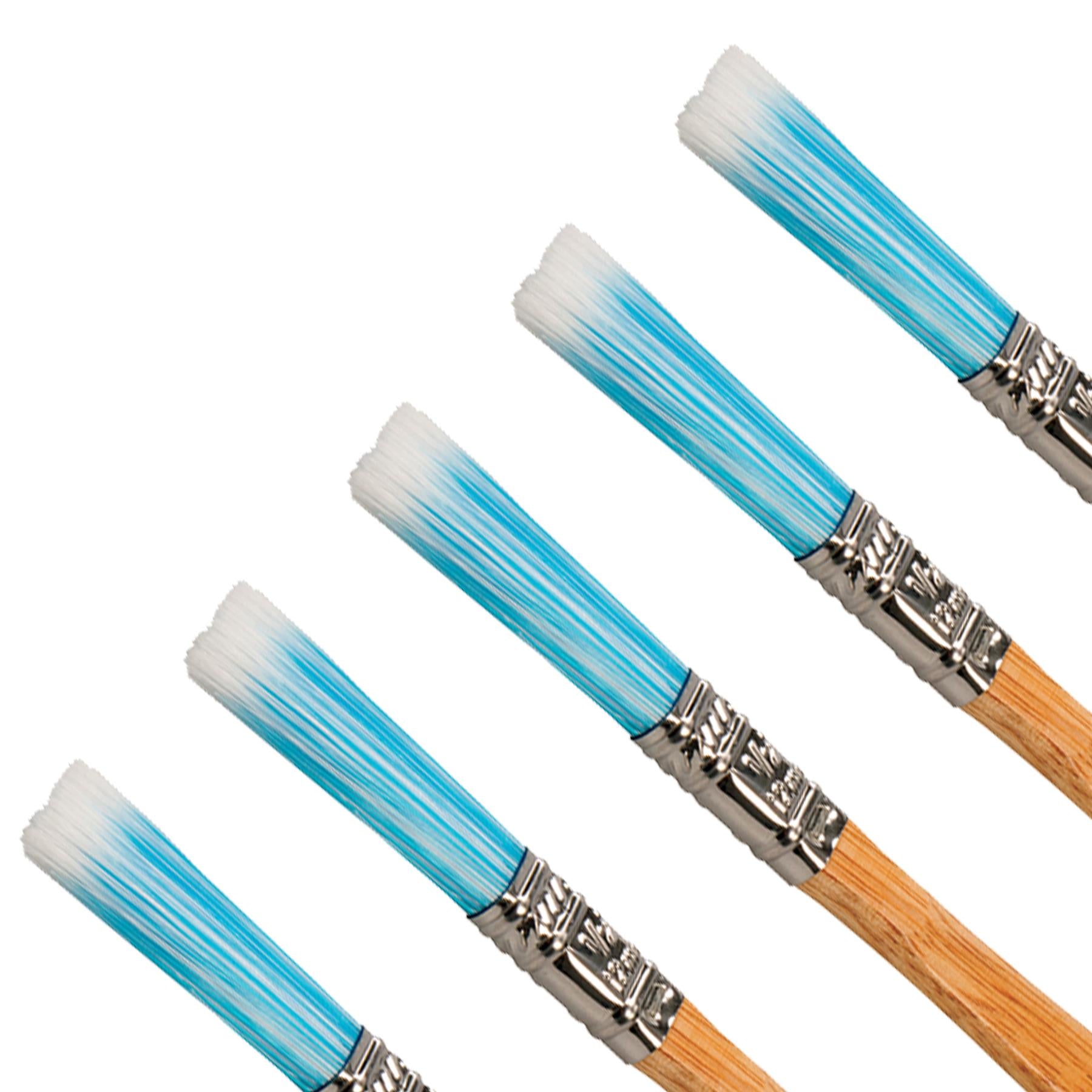 12mm Synthetic Paint Brush For Emulsion Varnish Wood-Stain Lacquer - 12pk