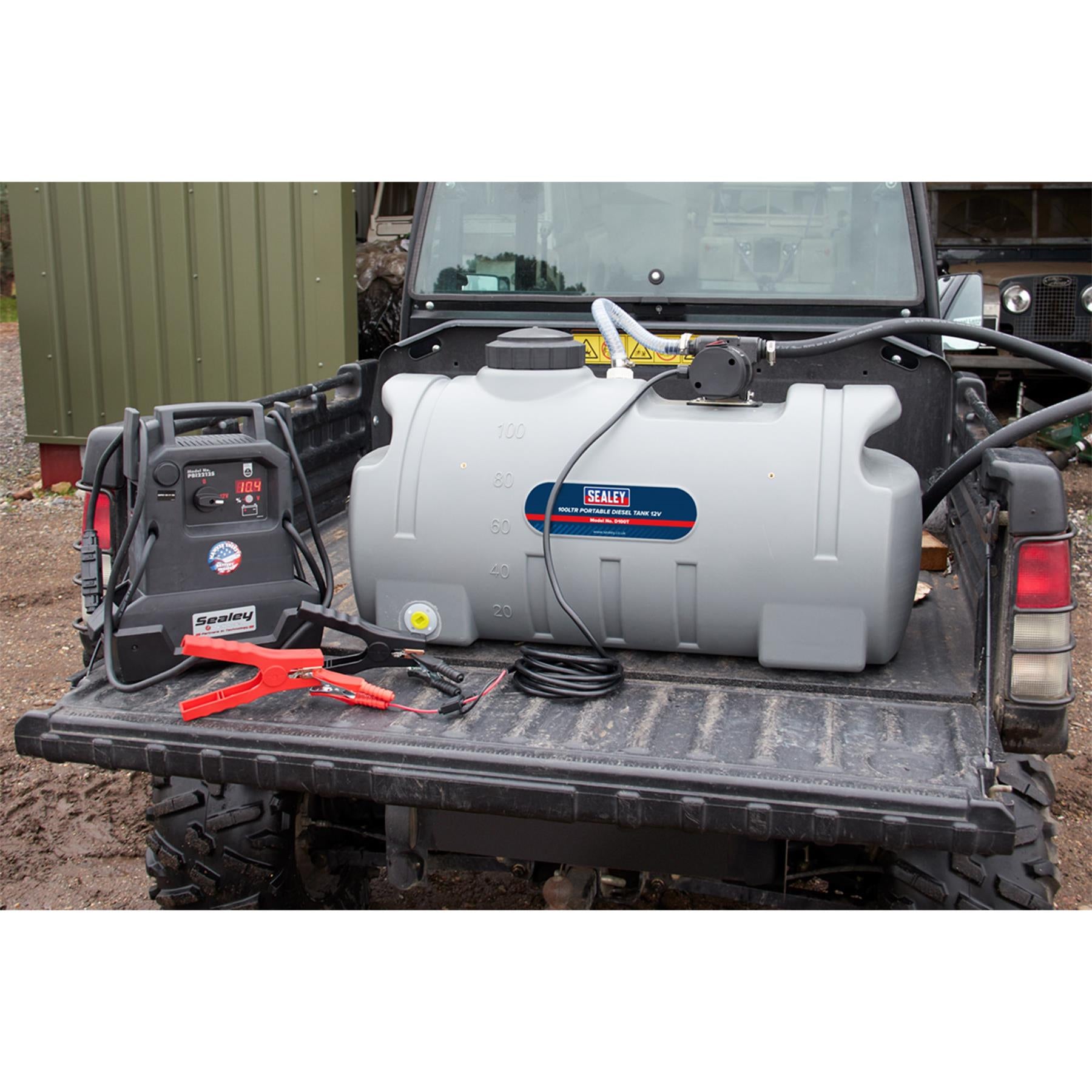 Sealey Portable Diesel Tank 100L 12V electric pump D100T