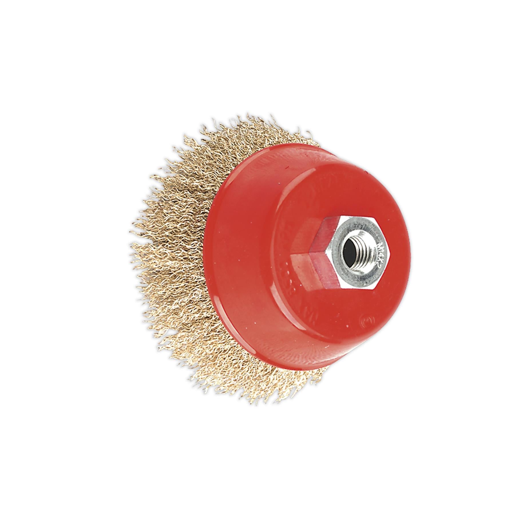 Sealey Brassed Steel Cup Brush 100mm M14 x 2mm