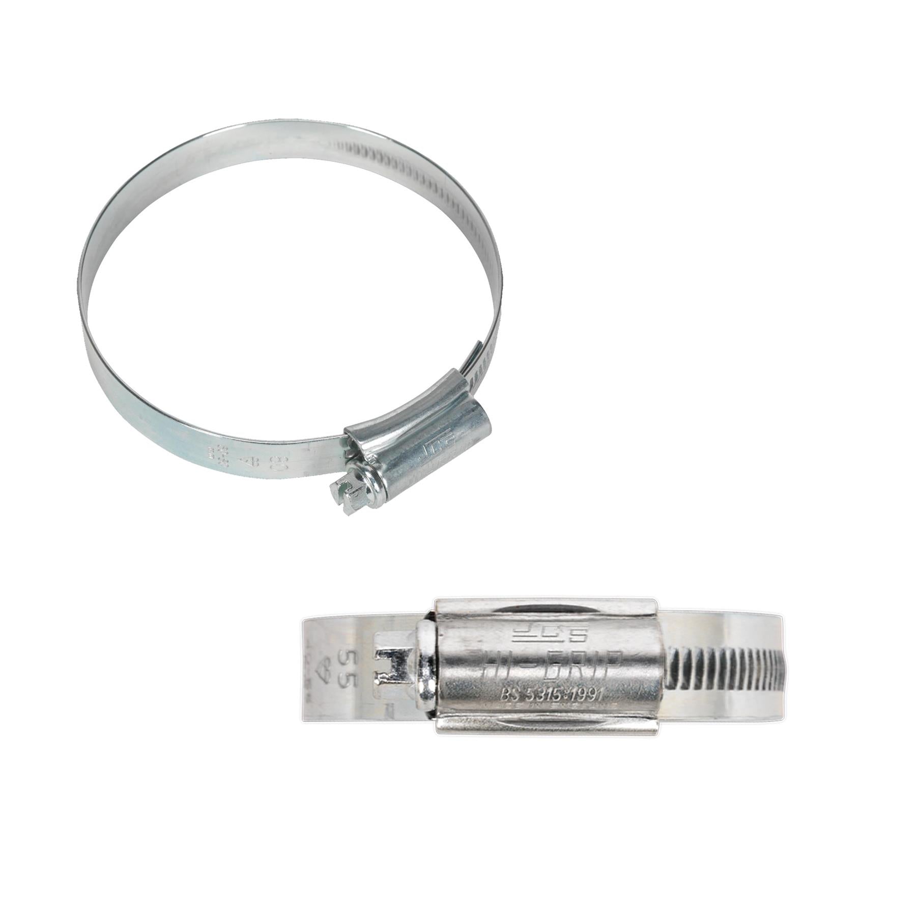 Sealey HI-GRIP Hose Clip Zinc Plated �60-80mm Pack of 10