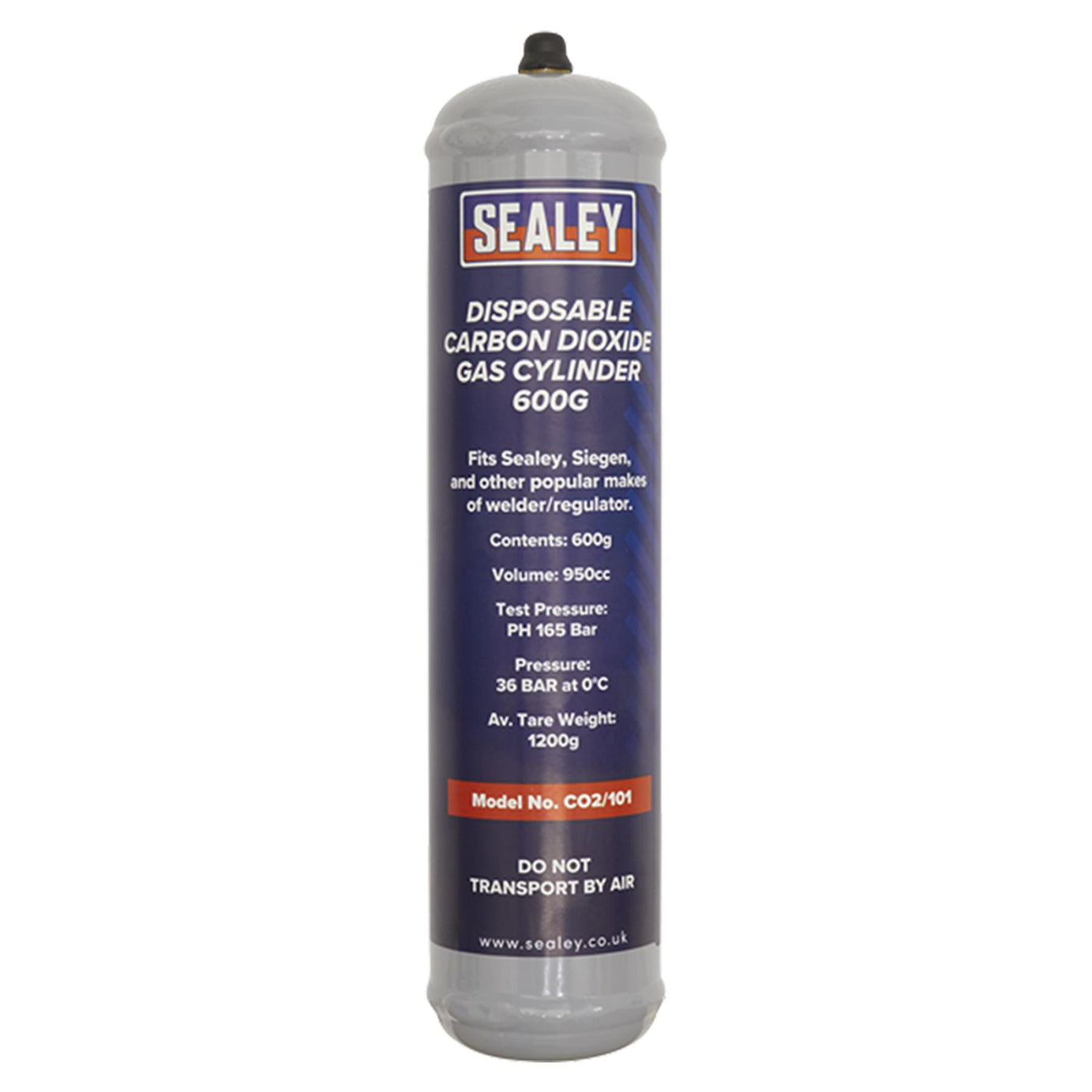 Sealey Gas Cylinder Disposable Carbon Dioxide 600g - Box of 12