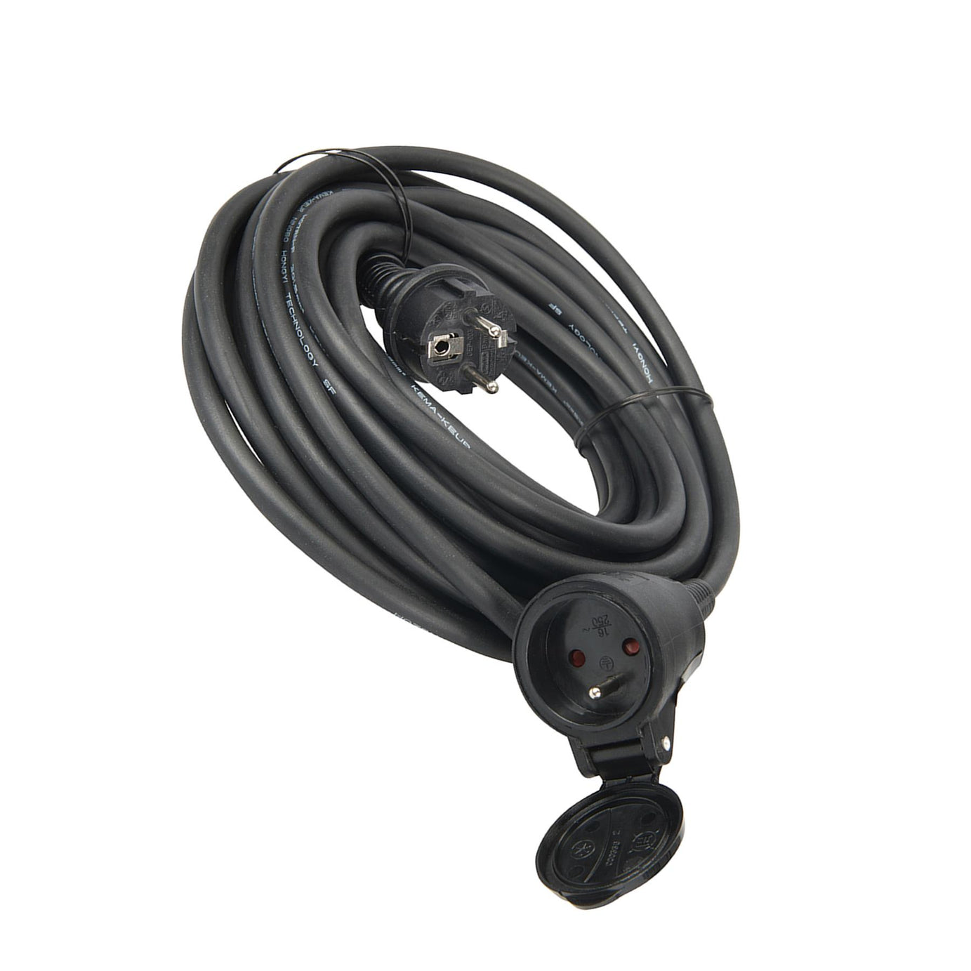 French Type Spring Loaded E Schuko Extension Lead Electric Tool 10M Max Load 3680W