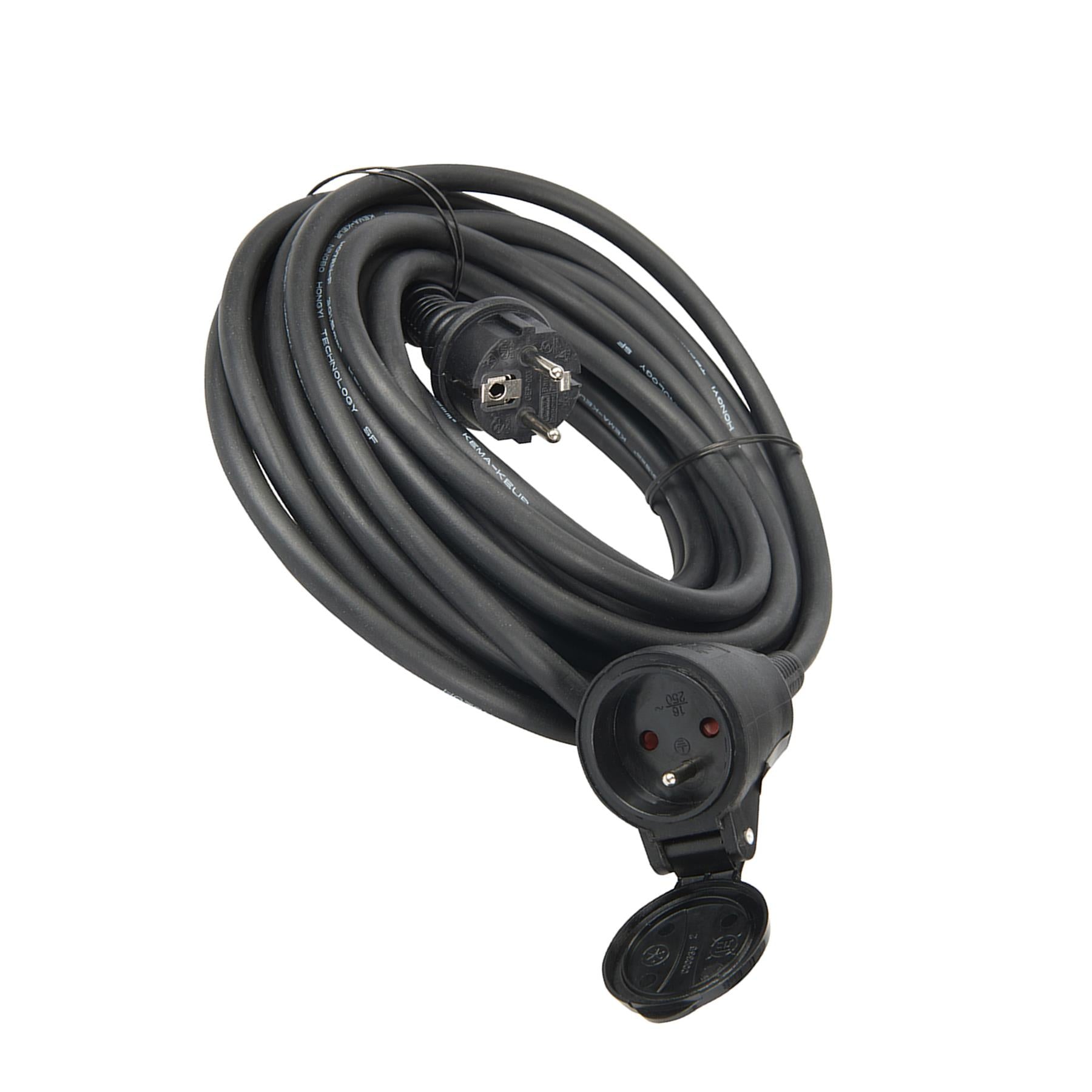 French Type Spring Loaded E Schuko Extension Lead Electric Tool 10M Max Load 3680W