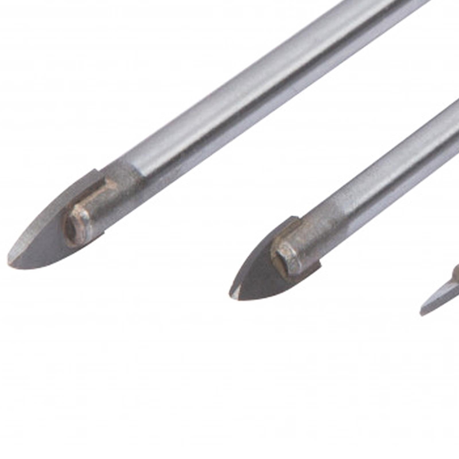BlueSpot 4Pcs TILE & GLASS DRILL BIT SET Ceramic/Mirror Tungsten Spear Head