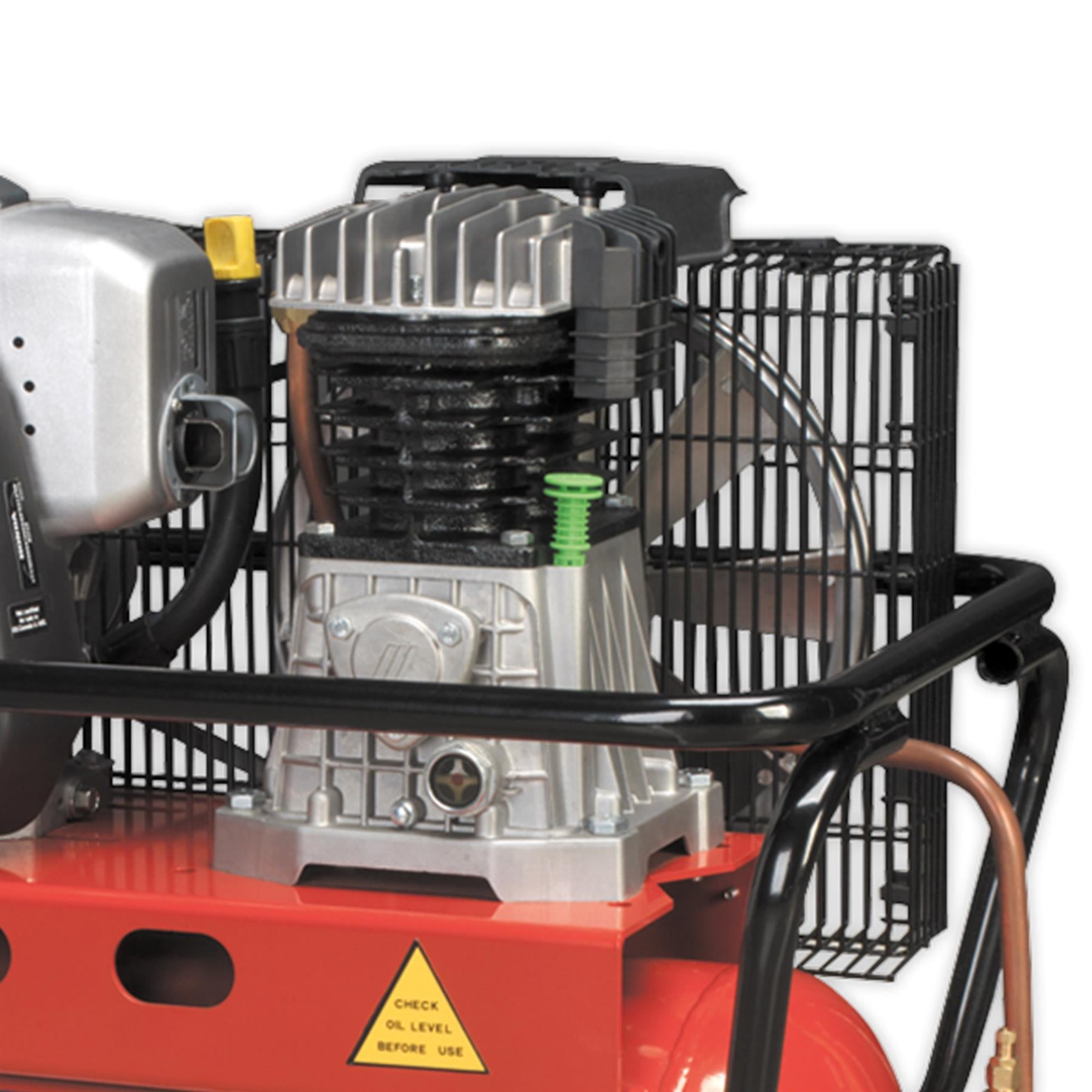 Sealey Compressor 50L Belt Drive Petrol Engine 4hp