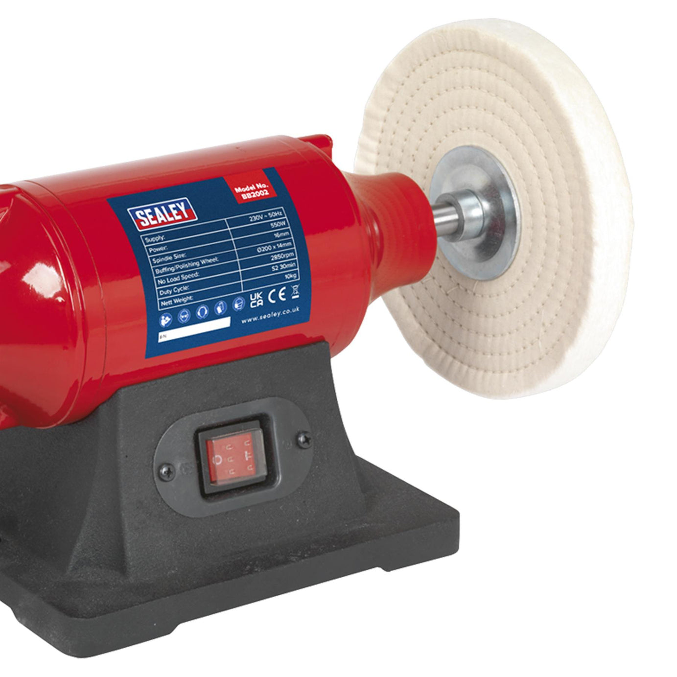 Sealey Bench Mounting Buffer/Polisher 200mm 550W/230V