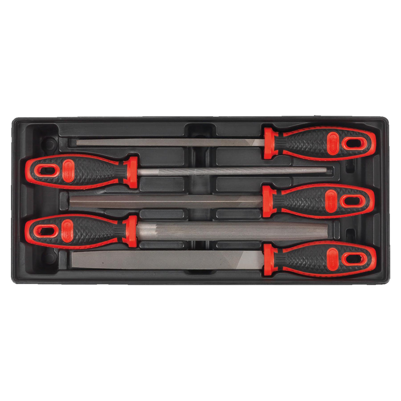 Tool Tray with Engineers File Set 5pc With Lifetime Guarantee Sealey