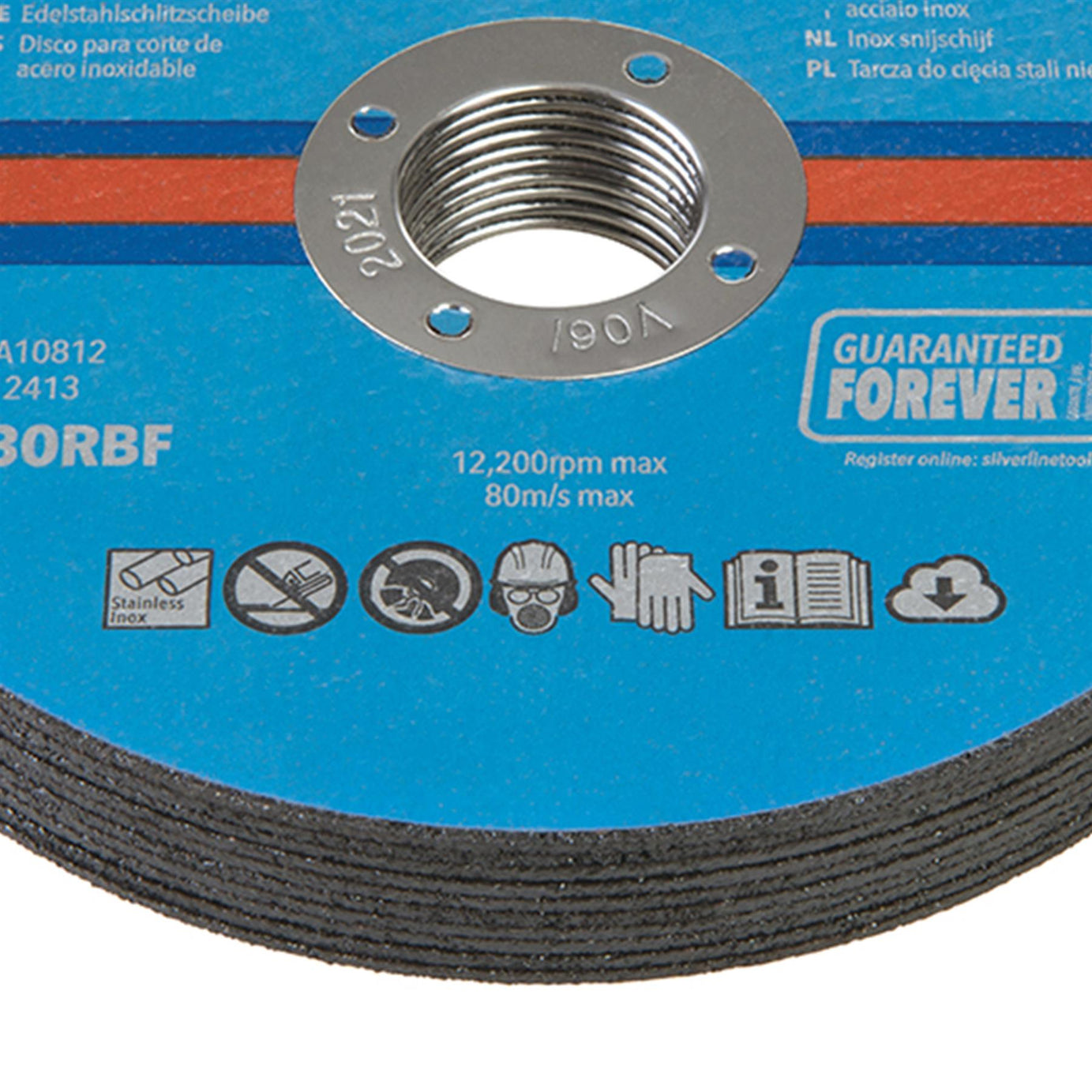 Inox Slitting Discs 10Pk For Cutting Stainless Steel 115 x 1 x 22.23mm