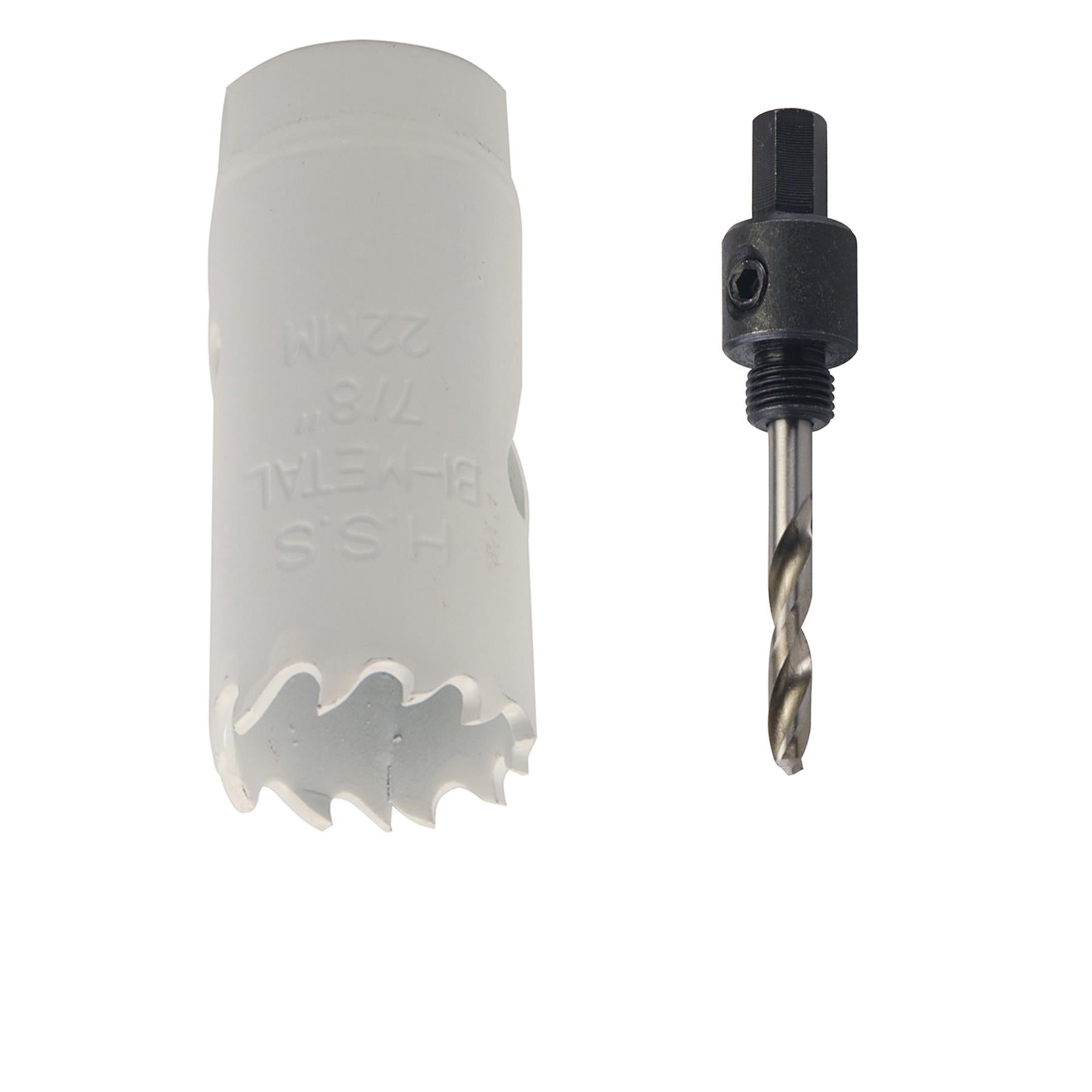 Arbor Included HoleSaw Sets HSS Bi Metal Hole saws Metal Wood Plastic 22mm