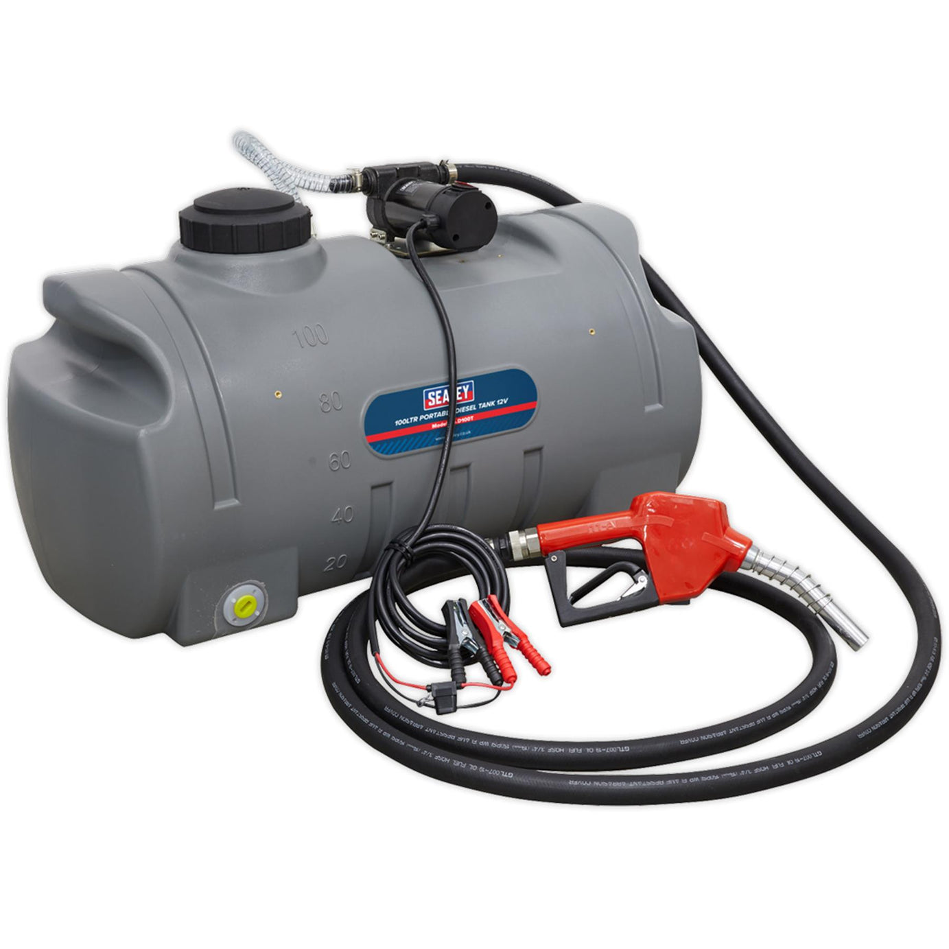 Sealey Portable Diesel Tank 100L 12V electric pump D100T