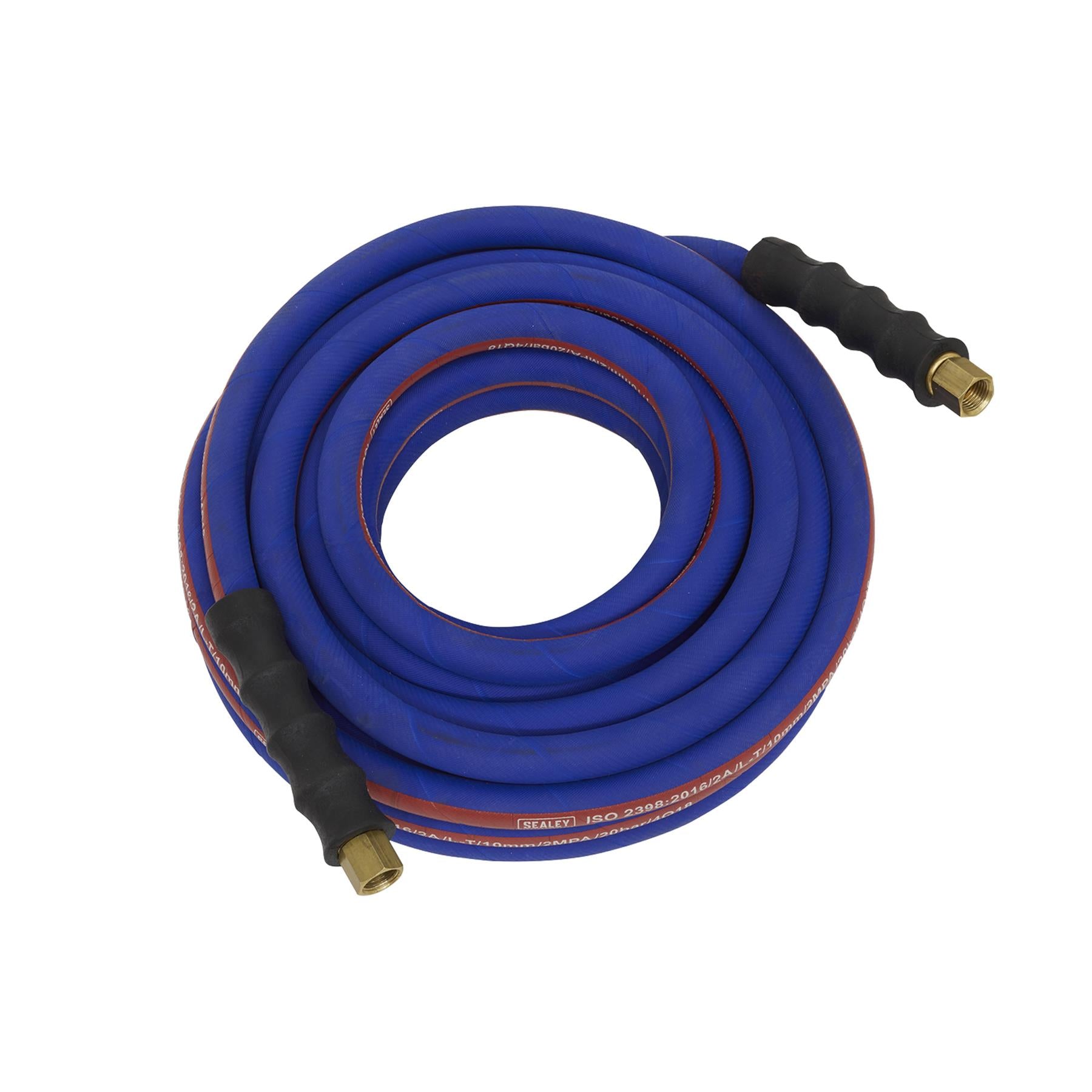 Sealey Air Compressor Hose 10m x Ø10mm with 1/4"BSP Unions Extra-Heavy-Duty