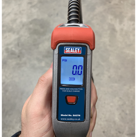 Sealey Digital Tyre Inflator 0.5m Hose with Push-On Chuck