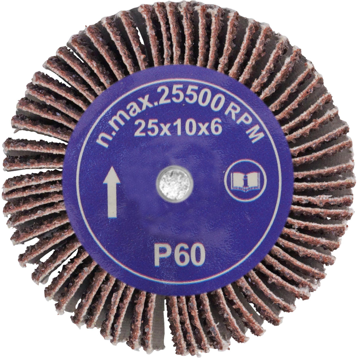 Sealey Flap Wheel Ø25 x 10mm 6mm Shaft 60Grit