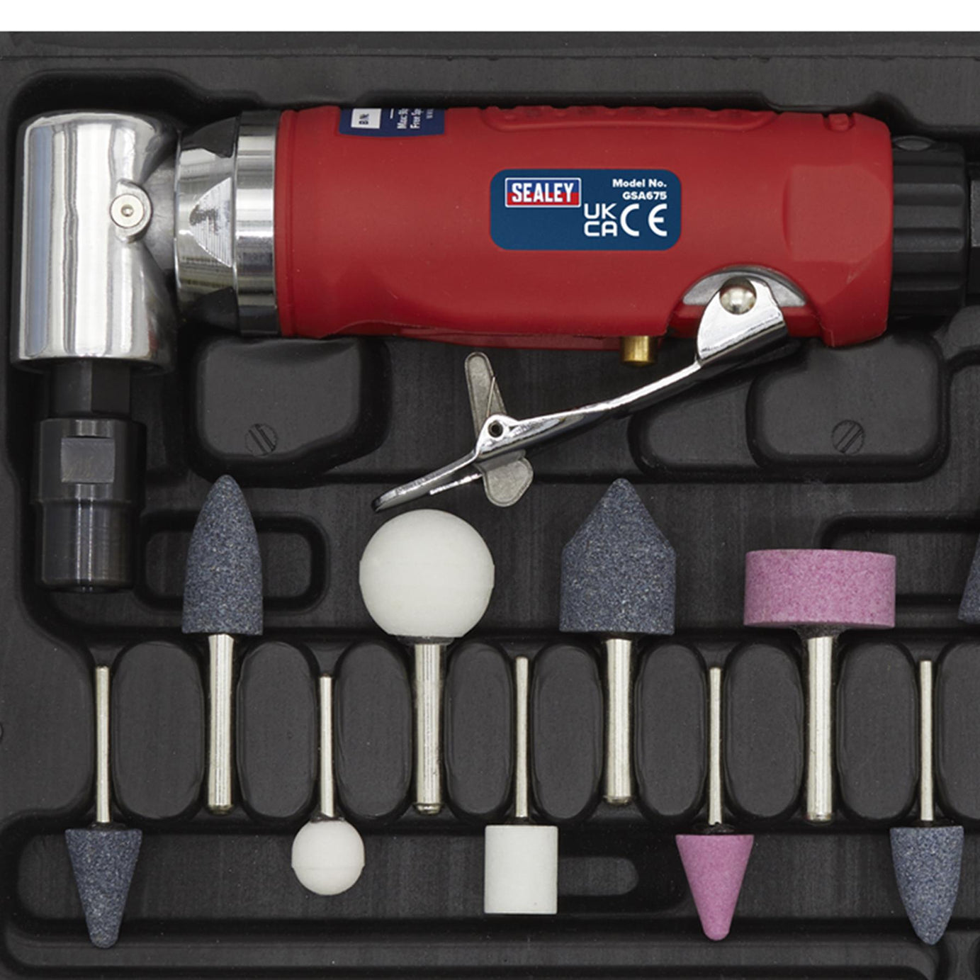 Sealey Air Die Grinder 90 Angle Kit 15pc