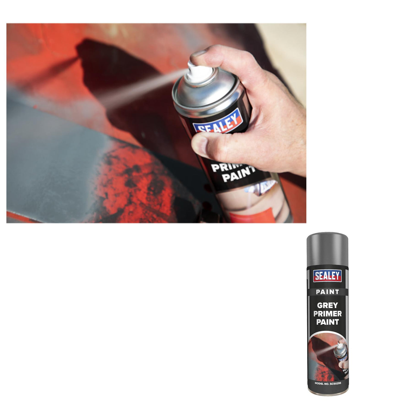 Sealey Grey Primer Paint 500ml Single