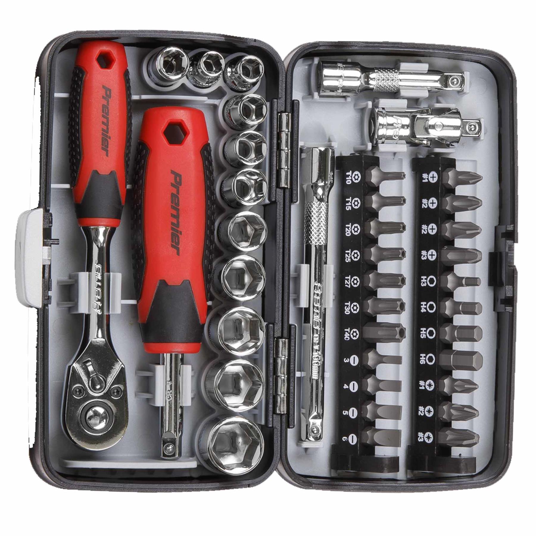 Sealey Socket & Bit Set 38pc 1/4"Sq Drive