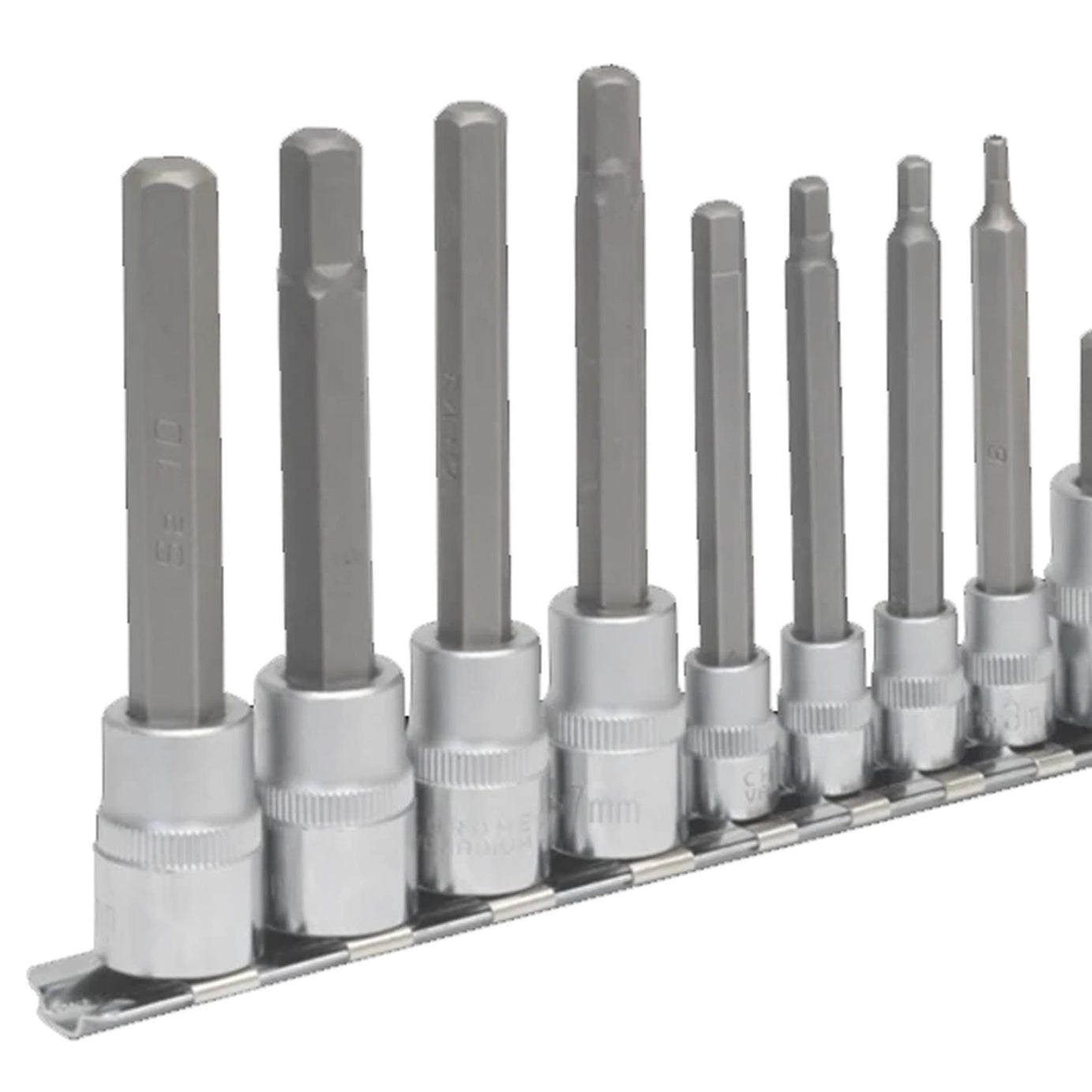 Sealey Hex Socket Bit Set 16pc 1/4" & 3/8"Sq Drive