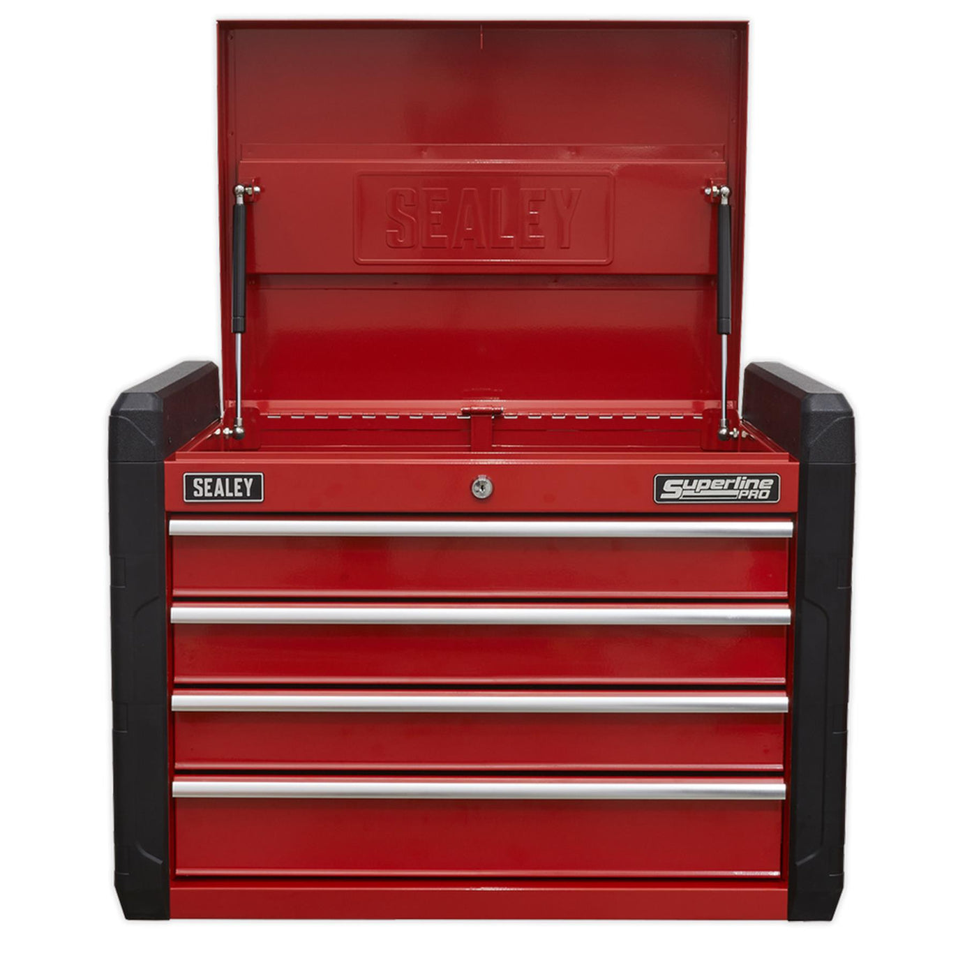 Sealey Topchest 4 Drawer with Ball Bearing Slides. Red AP3401