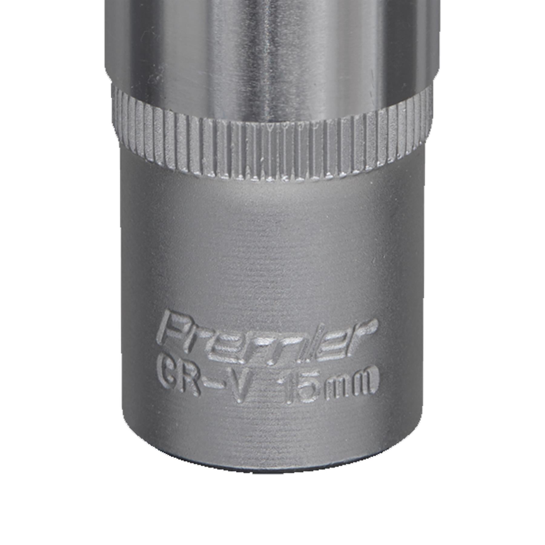 Sealey WallDrive Socket 15mm Deep 3/8"Sq Drive