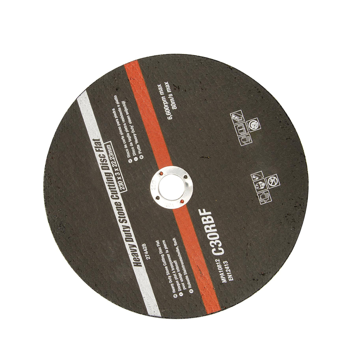 230 x 3 x 22.23mm Sanding Sheet Discs-Hole Punch Aluminium Oxide Hook Loop