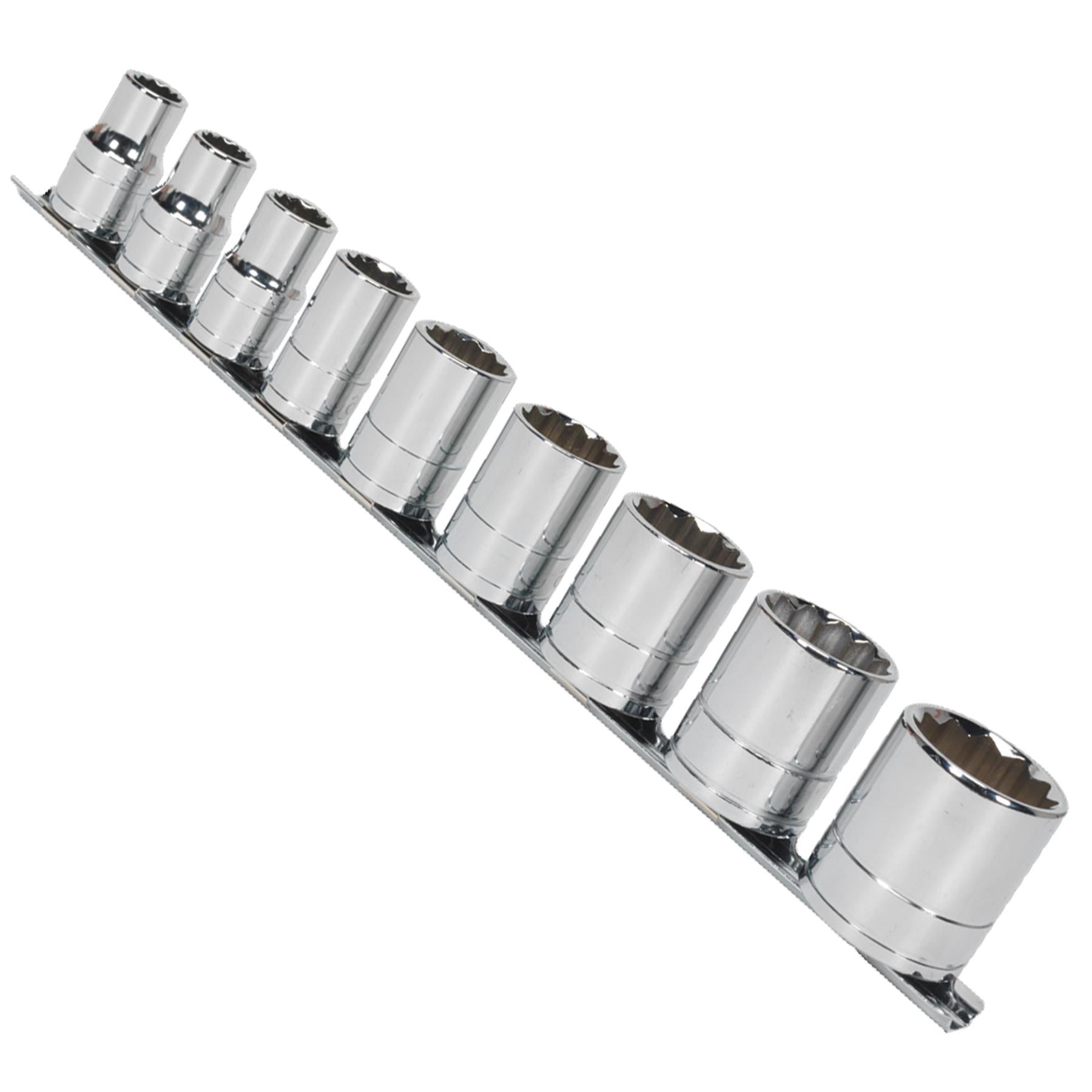 Sealey Socket Set 9pc 1/2"Sq Drive Whitworth