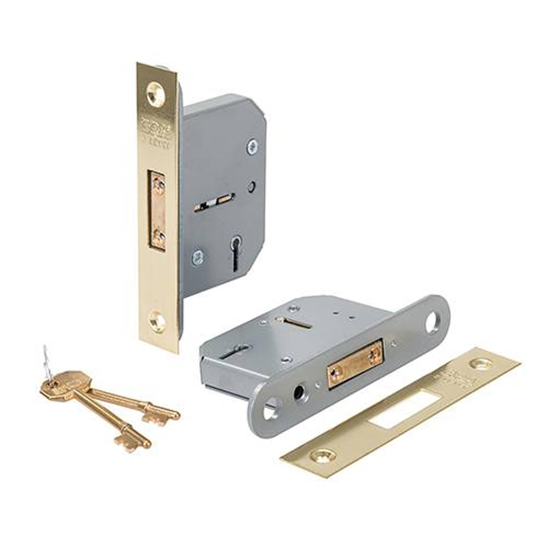 Van Vault Bathroom Door or 5 Lever Lock & Keyed Alike 2pk Brass or Chrome
