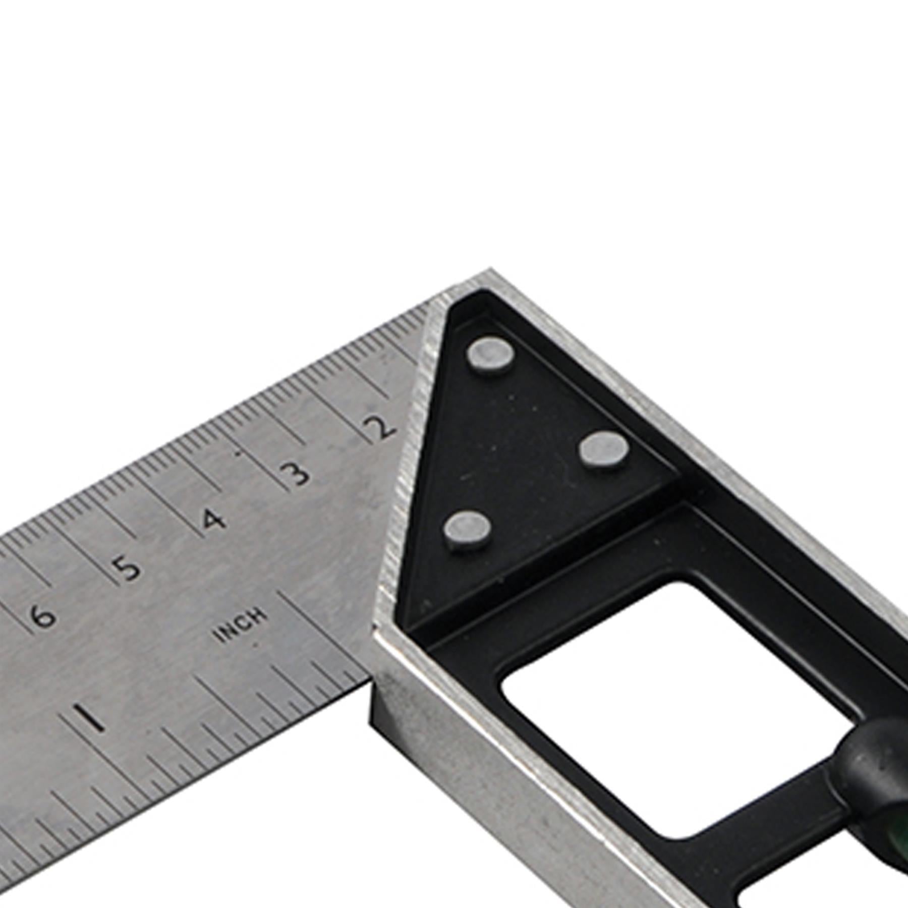 Tri & Mitre Square With Spirit Level 150mm Cast Aluminium Stock Quality