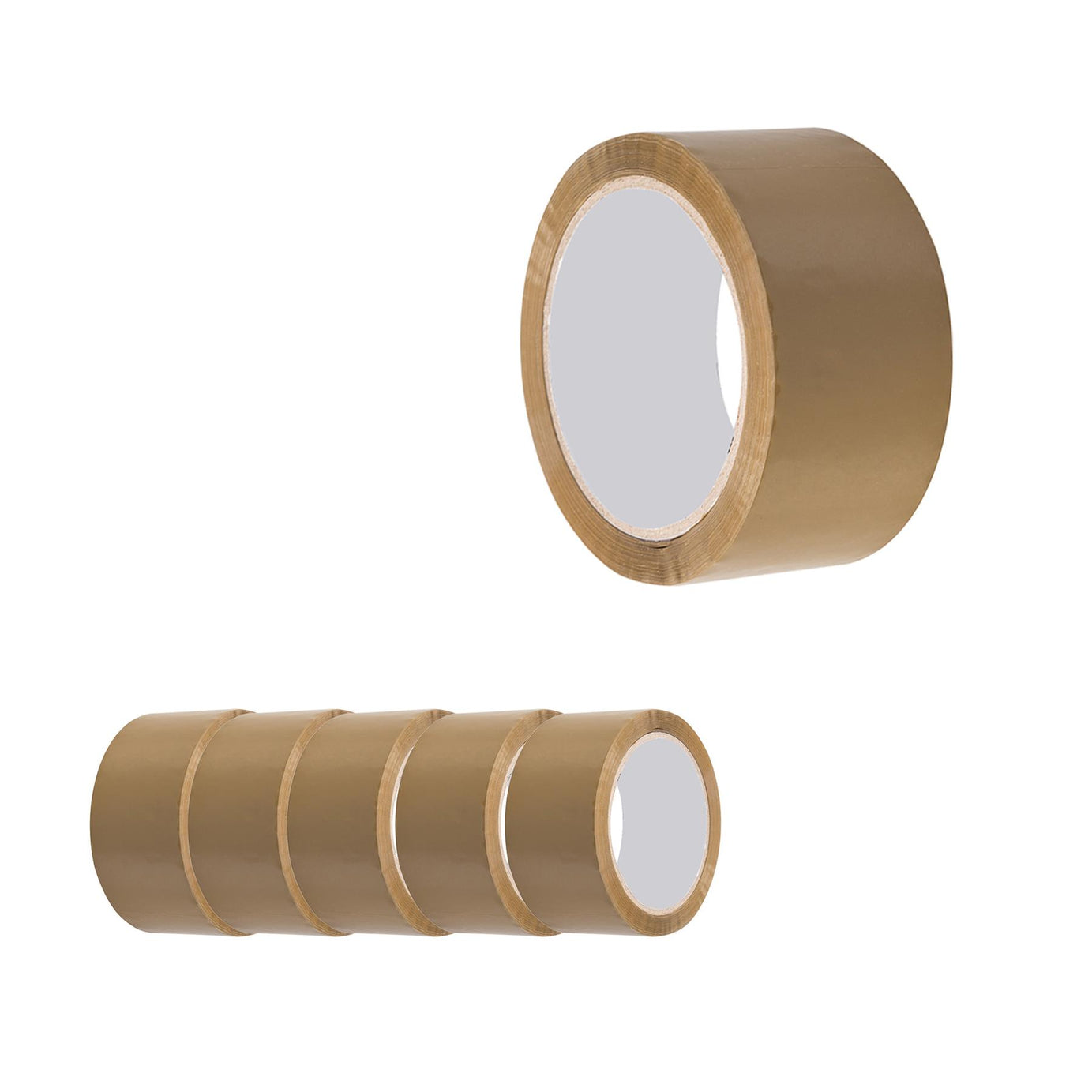 Fixman Brown 6pk Parcel Packing Tape Carton Sealing 48mmX66m Cellotape Packaging