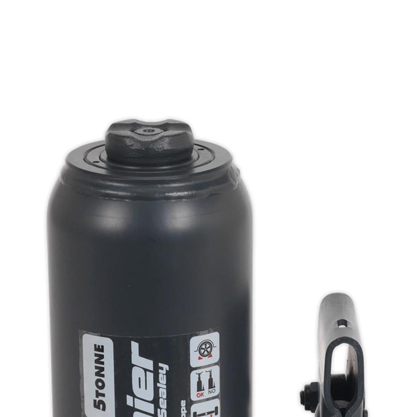 Sealey Premier Telescopic Bottle Jack 5tonne Safety Overload Valve