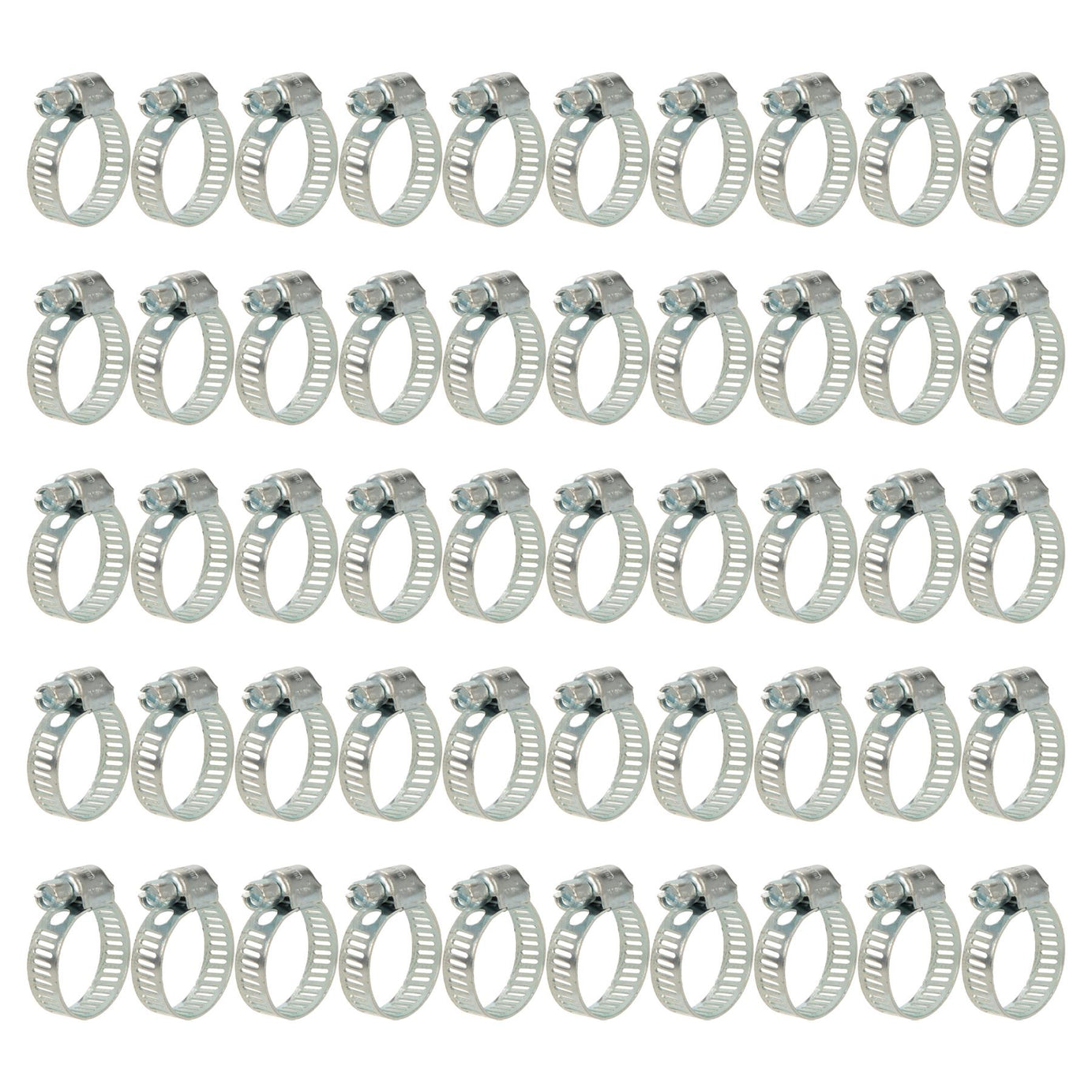 50 x Hose Clips Genuine Worm Drive Fuel Hose Clamps Clips 16 - 22mm