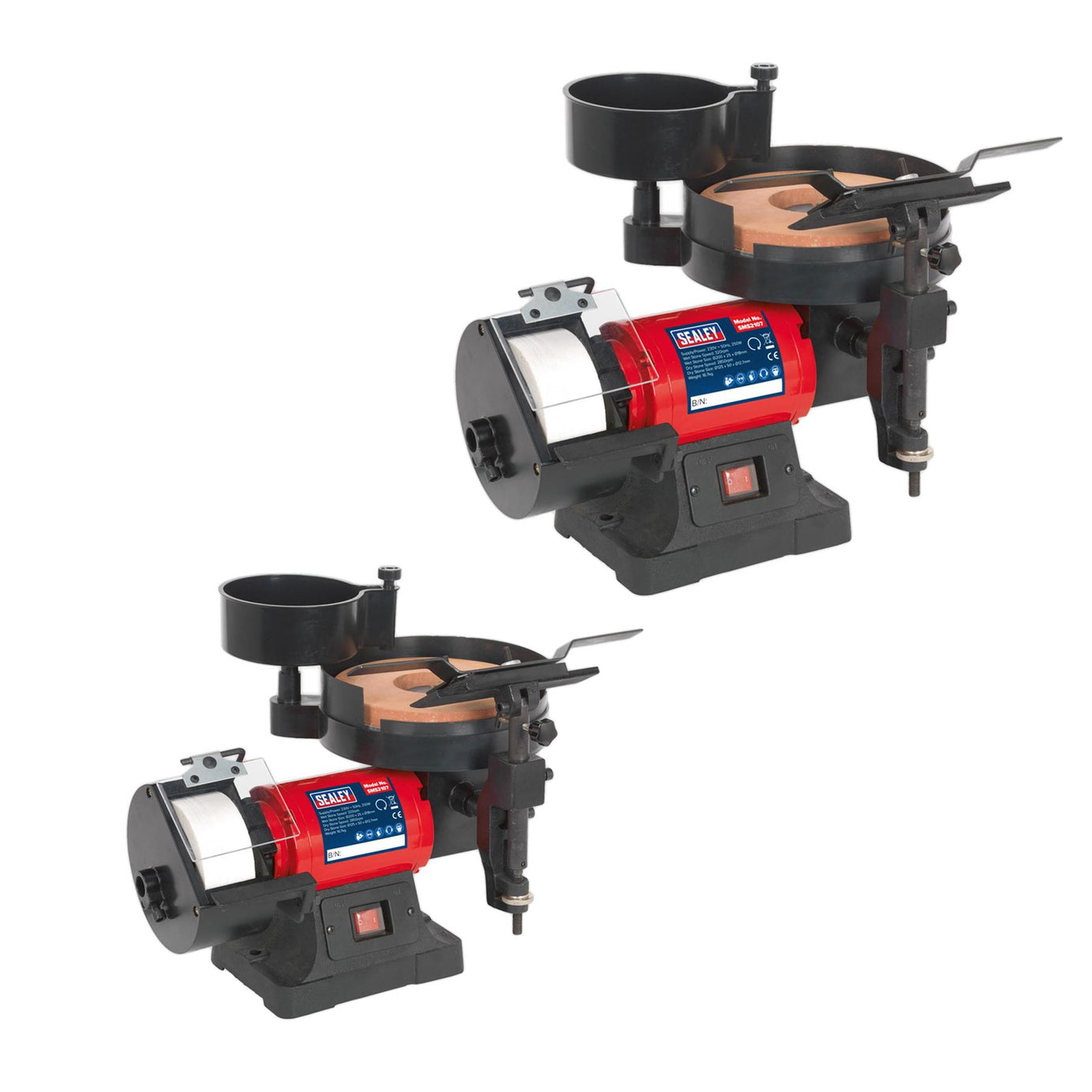 Sealey Bench Grinder/Sharpener Wet & Dry 200/125mm 250W/230V
